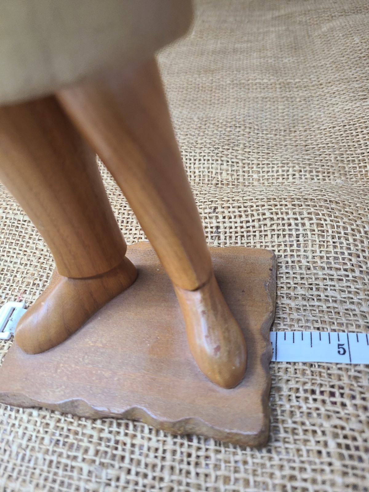 VTG ROMER Signed Handmade Italy Doctor Wood Figure Stethoscope Glasses 12″ 1 LB