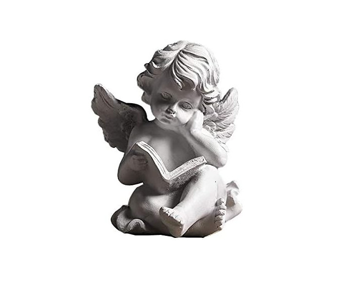 Angel Statue Cherub Wings Figurine 4” Guardian Memorial Indoor Outdoor Decor