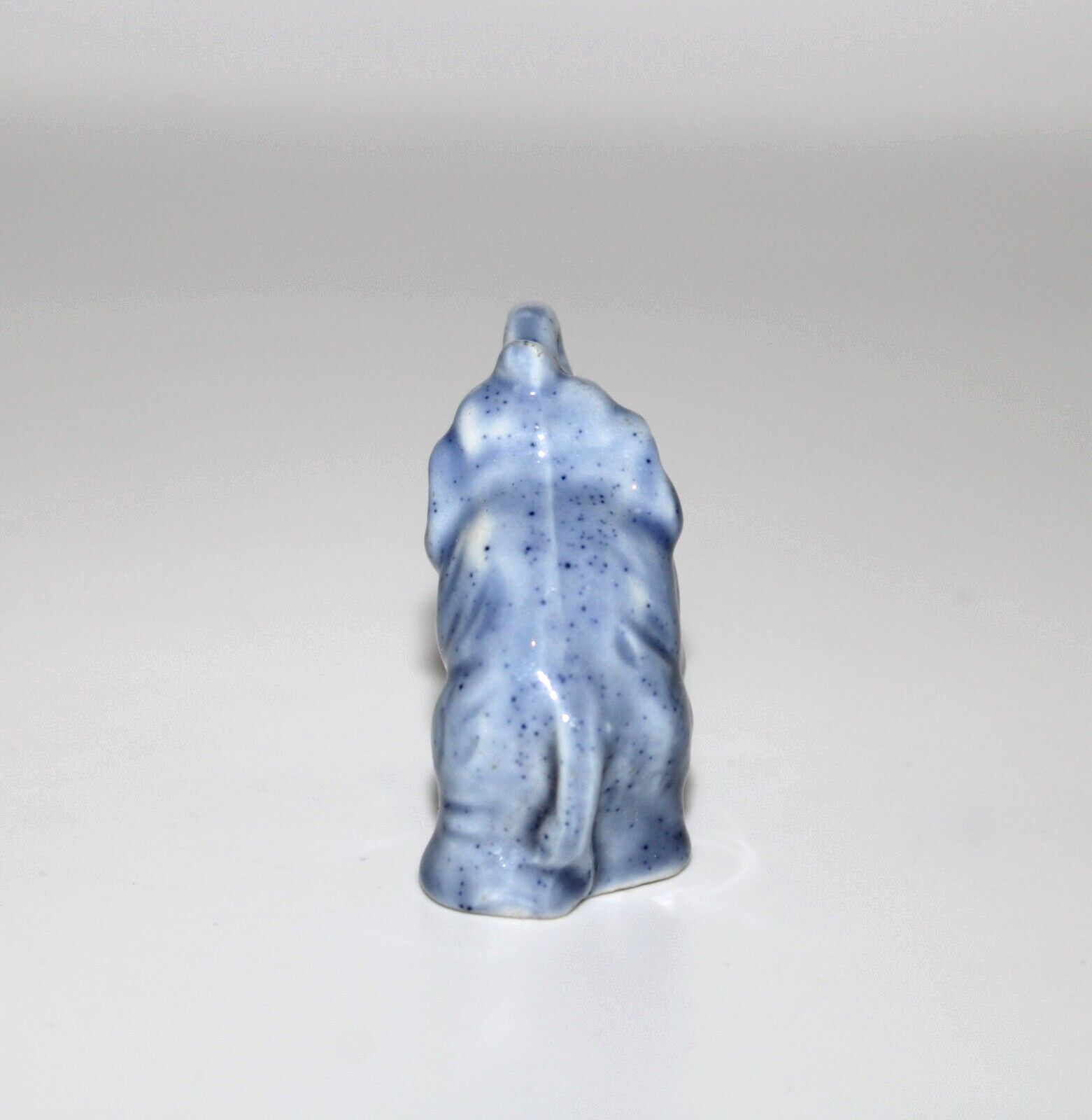 VTG Miniature Blue Elephant Musical Instrument Figurines Seto Japan Ceramic 5 Pc