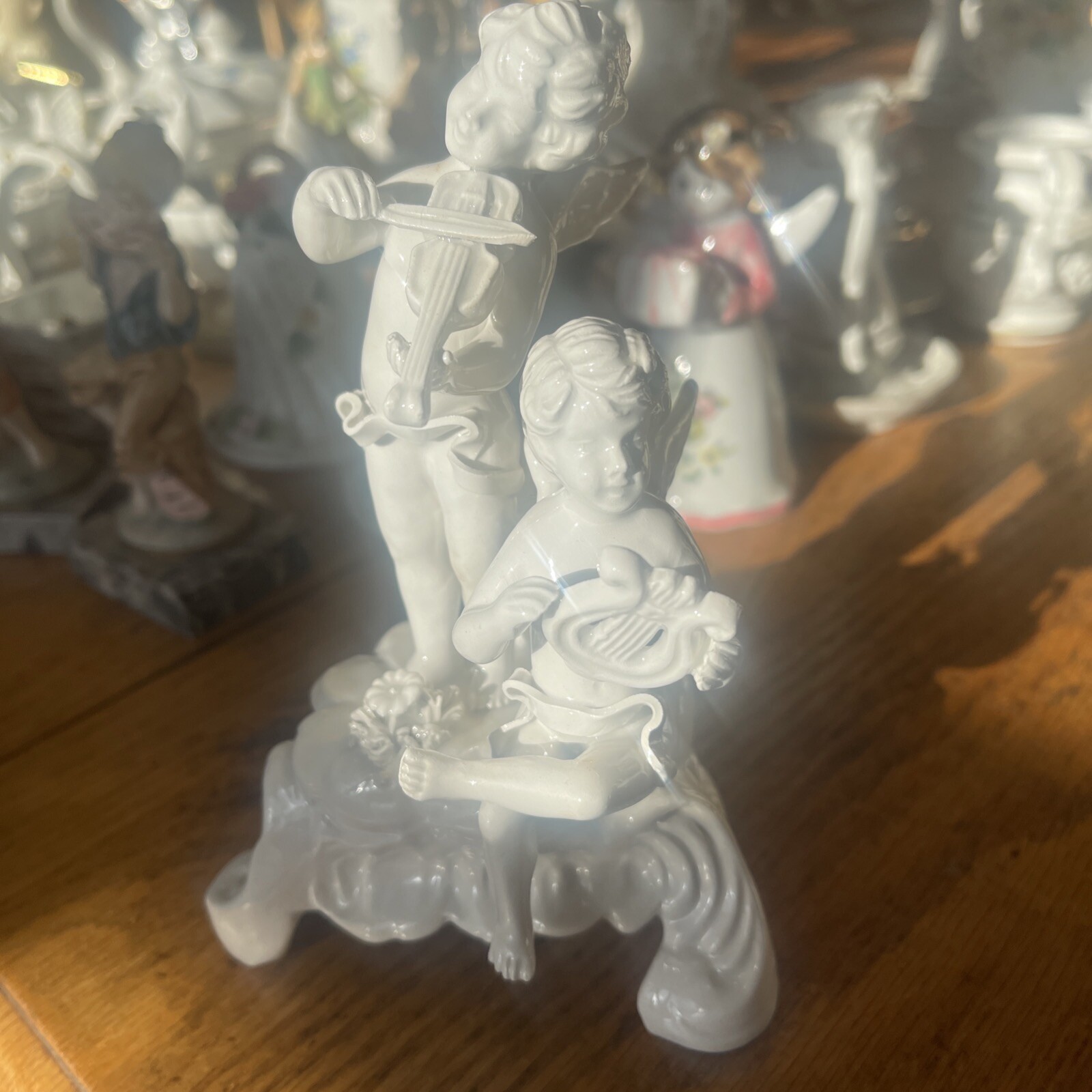 Ceramic Cherubs Playing Instruments Made In Italy La Rocca Ceramica Di Bassano