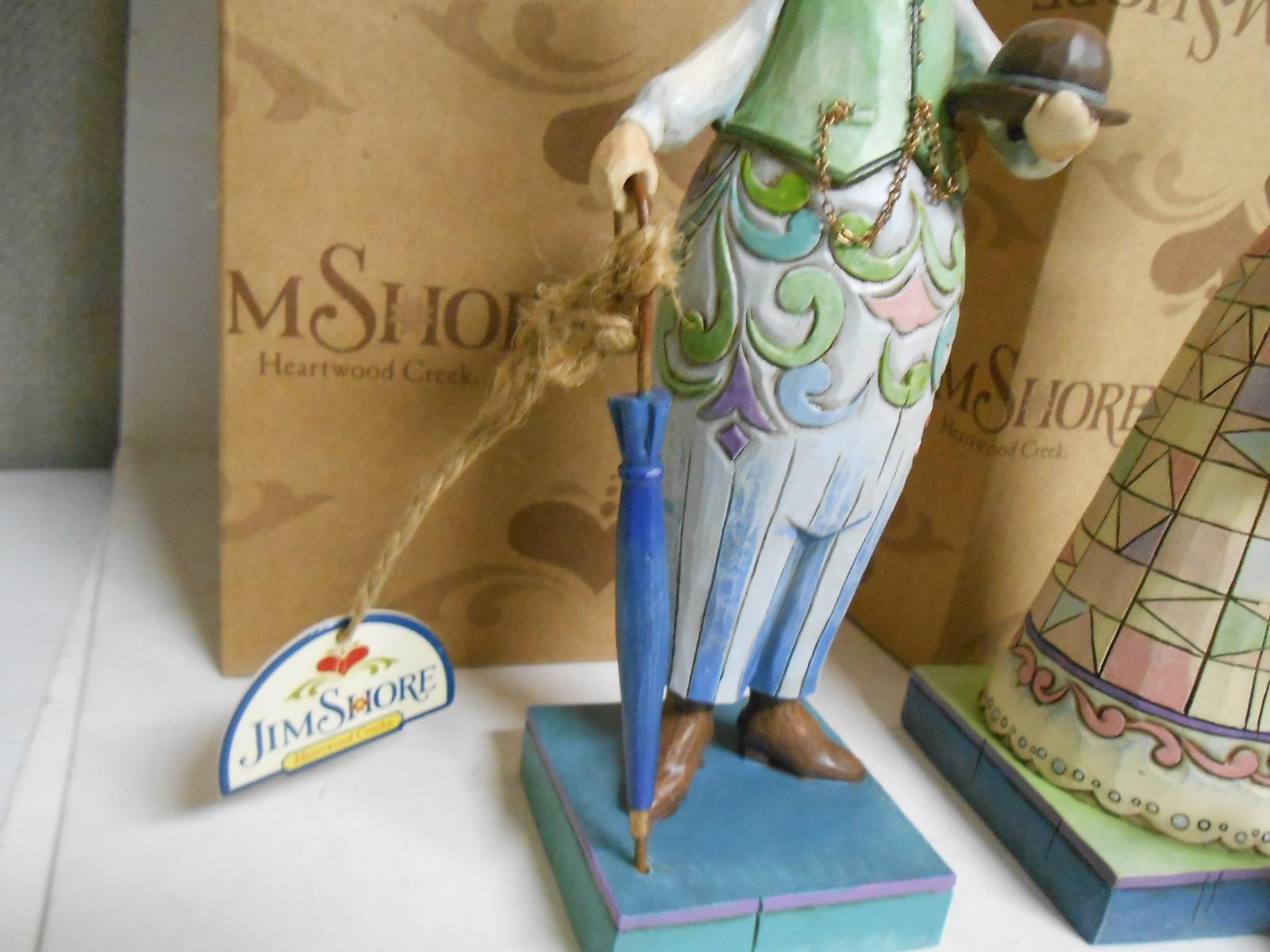 Jim Shore 2008 Mr Gentleman Bunny Bright & Hare with Flair Lady Bunny Set