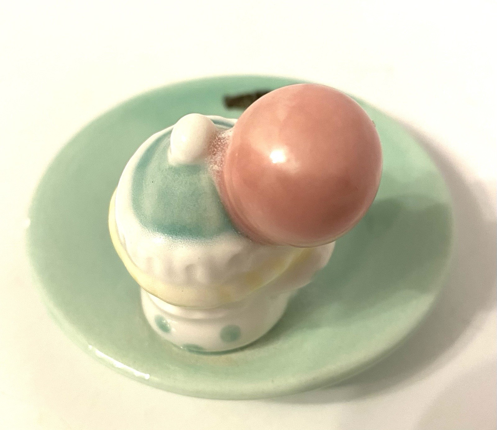 Vintage Ceramic Clown Trinket Dish For My Gum Enesco 1986 Kitschy Retro Chipped