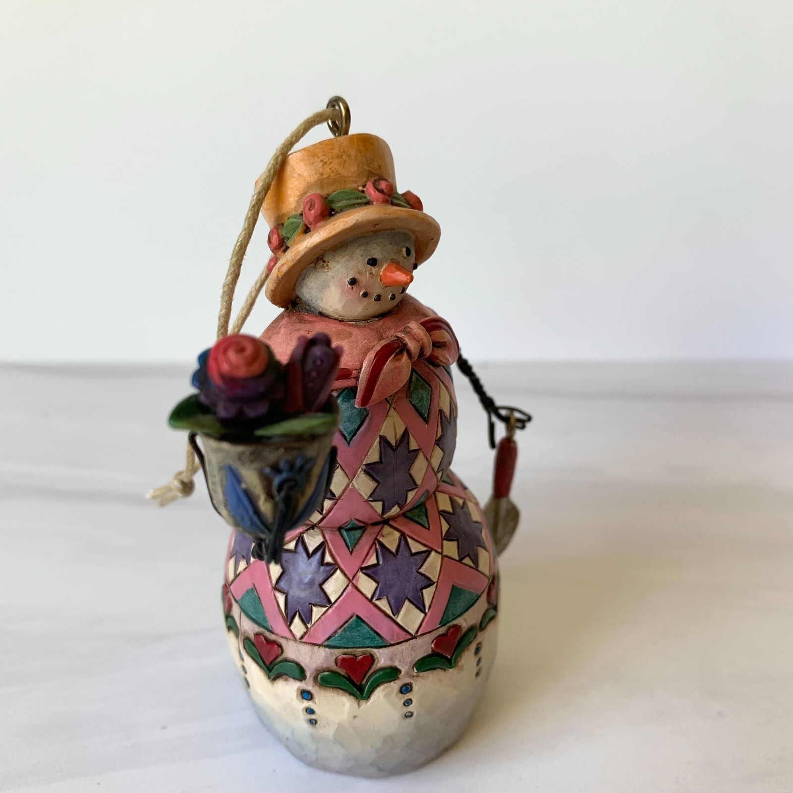 Jim Shore 2003 Gardening Snowman Woman Enesco Xmas Ornament Heartwood Creek