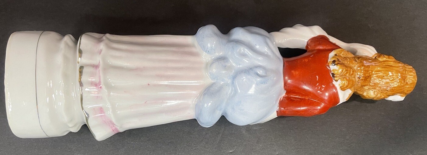Baroque Rococo Lady Ceramic Porcelain Figurine Panniers Corset Gown Ringlets 10”