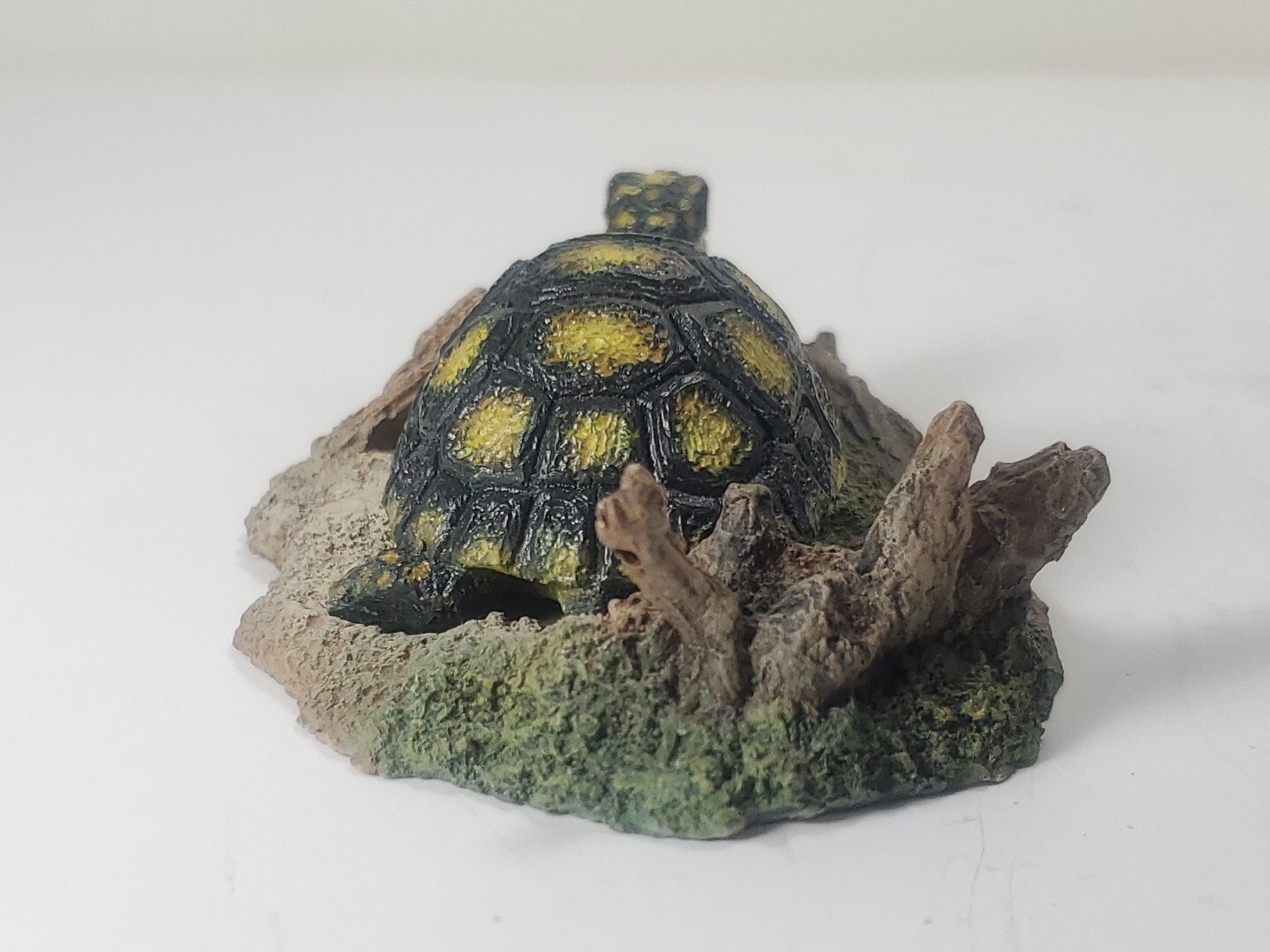 Second Nature Design RedFooted Tortoise Resin Wood Wildlife Collection Realistic