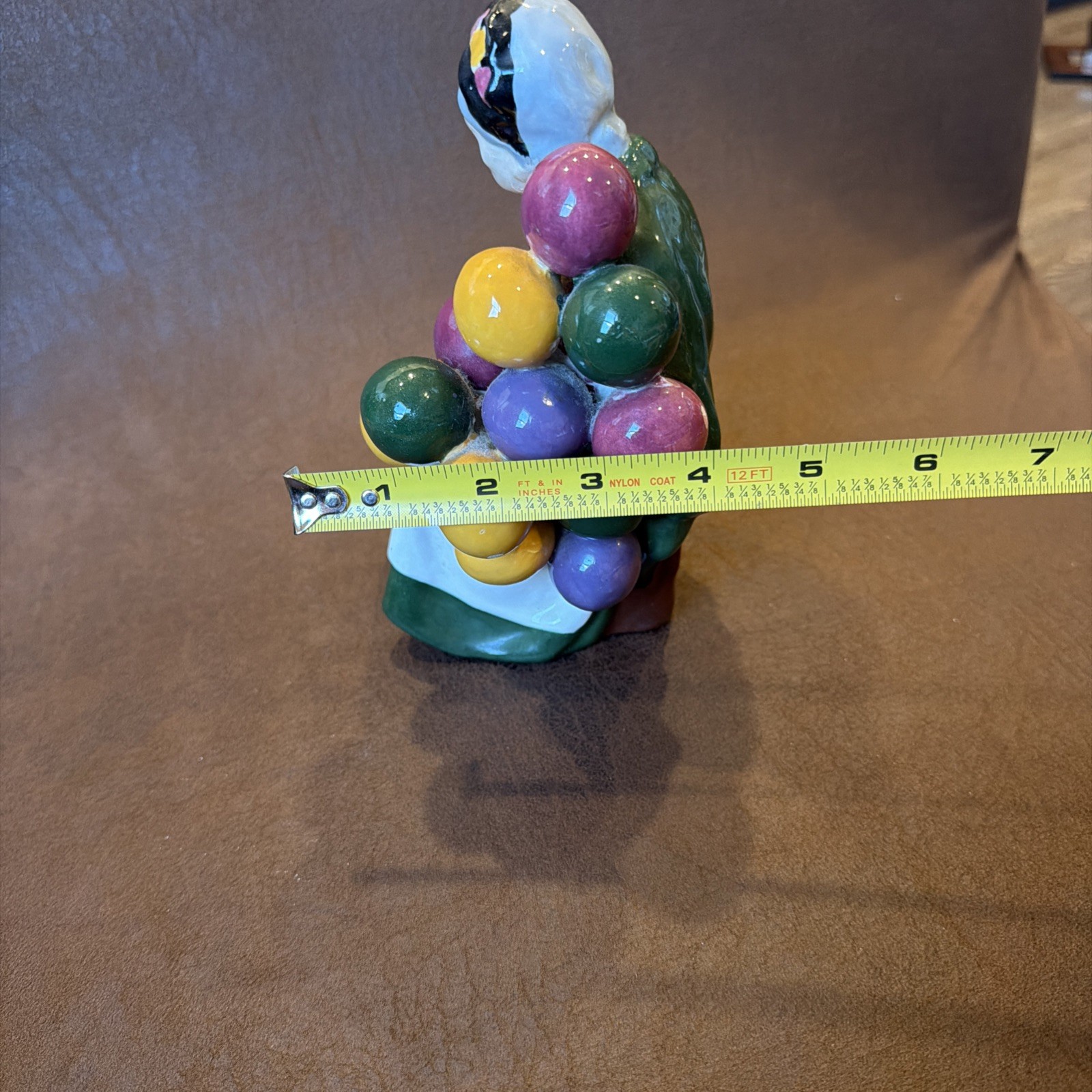 Balloon Seller Figurine Hand Painted Ceramic Folk Art RG Colorful Balloons