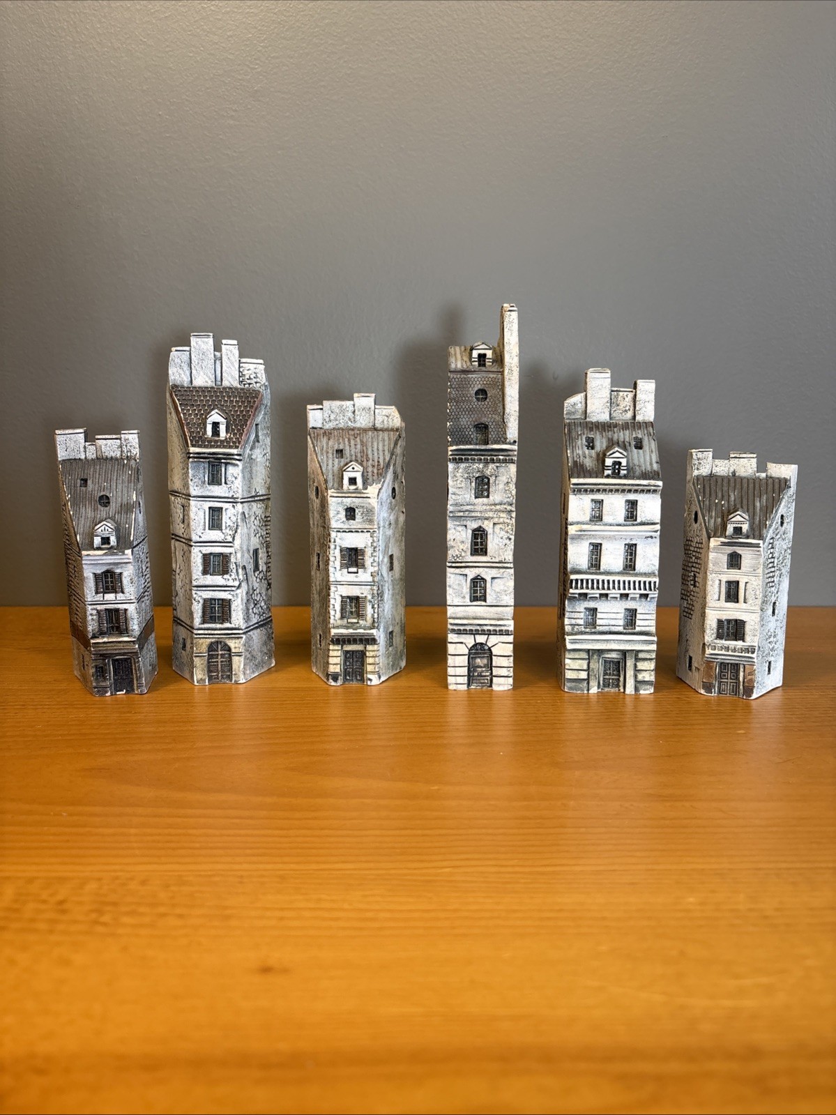 JP Gault Miniature Early Paris Series Collector Buildings Set Of 6 Detailed READ