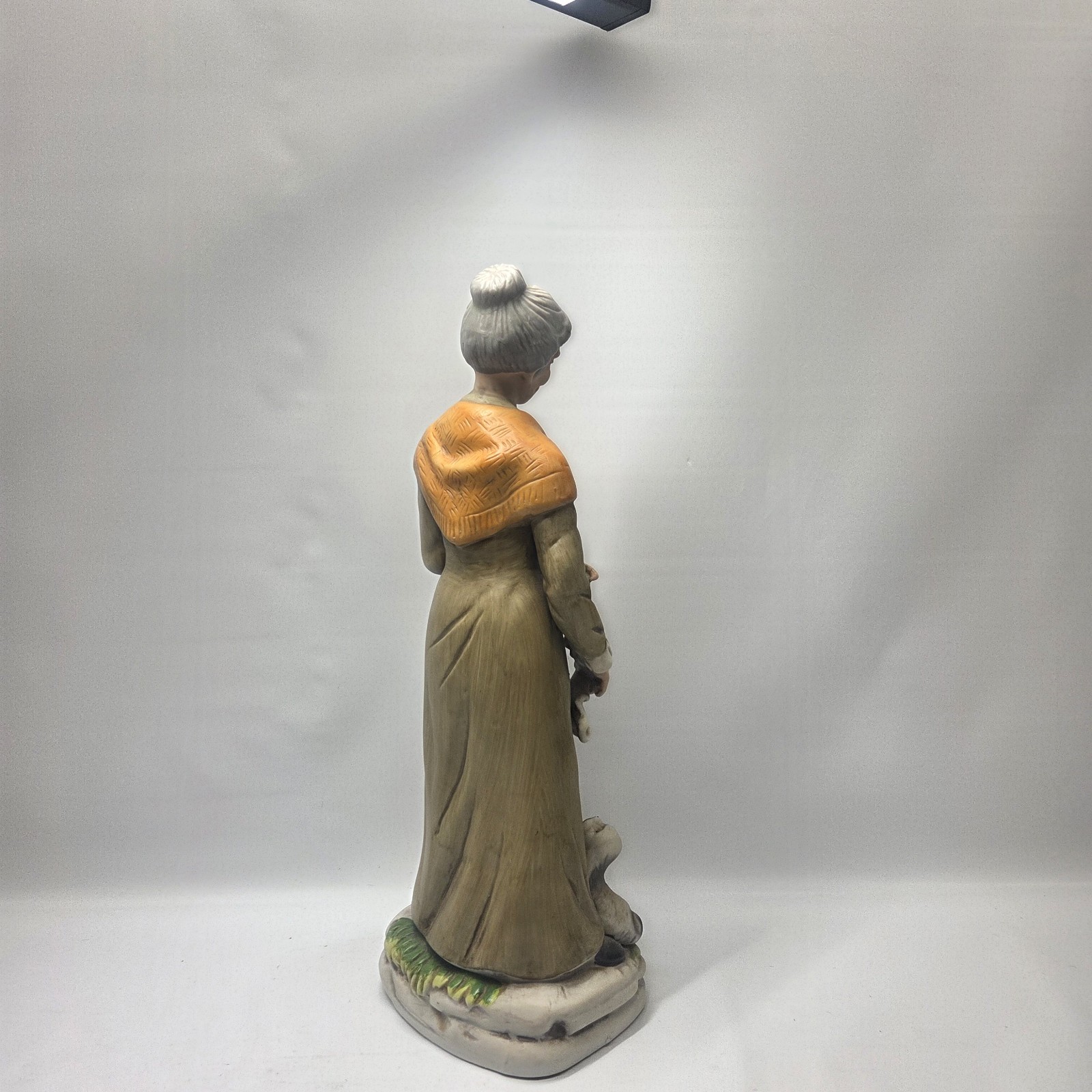 Vintage Grandmother Statue with Puppy 13″