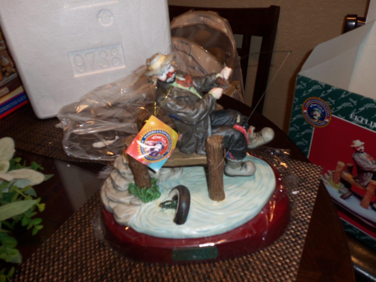 Rare Emmett Kelly JR (Catch Of The Day) #9738 Limited Edition #0049/5000 NIB