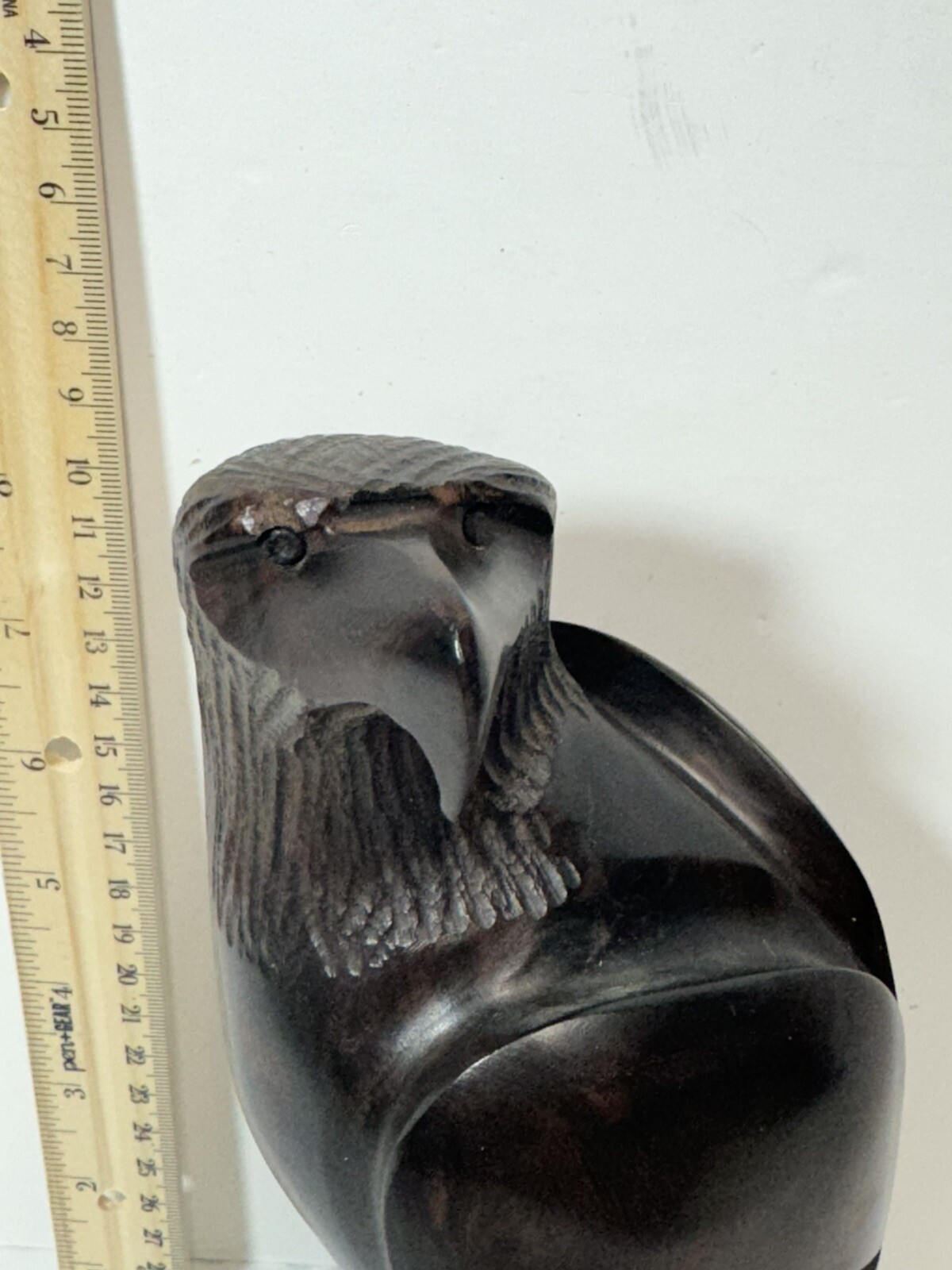 Vintage Hand Carved Wood Maltese Falcon Statue