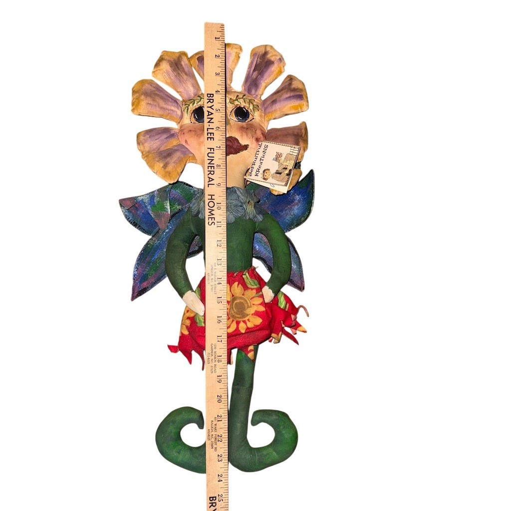 Jo Ellen Lauren BeFruitful Kreations signed Flower Fairy Art Doll Figurine 24”