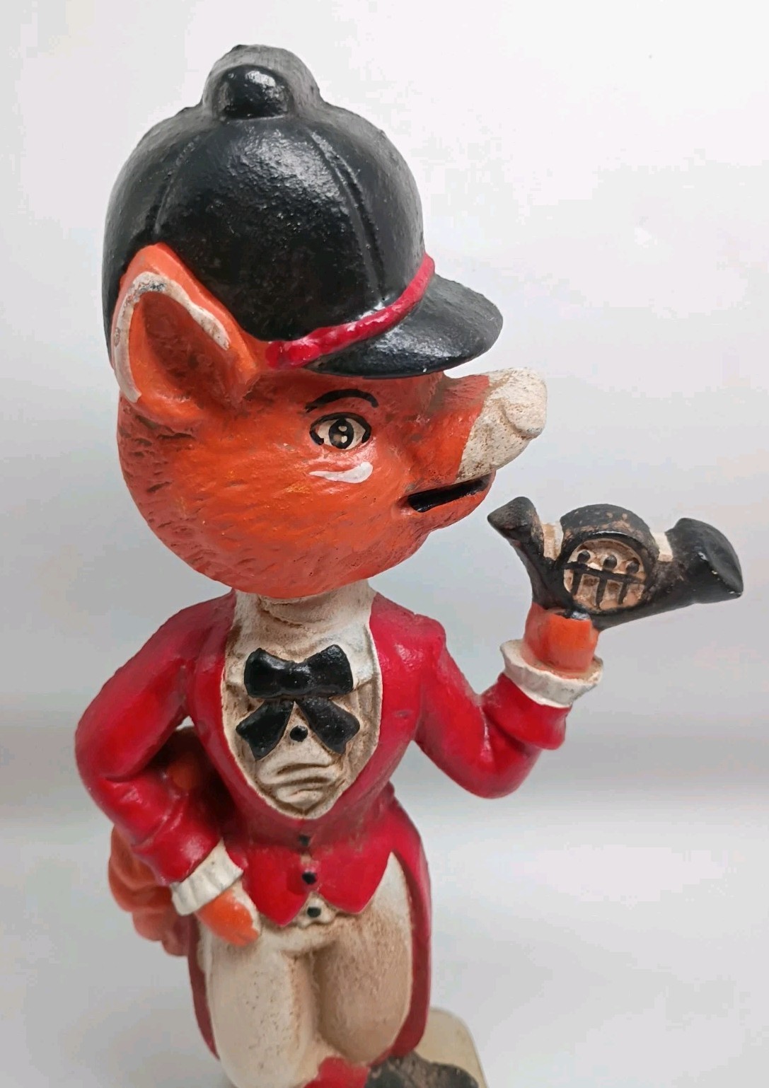 Vintage Kurt Adler Fox Run Cast Iron Door Stop Snooty Fox