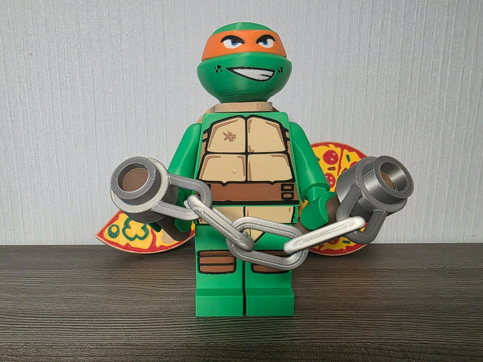 3D Printed – 9” NINJA TURTLE MICHELANGELO FIGURE