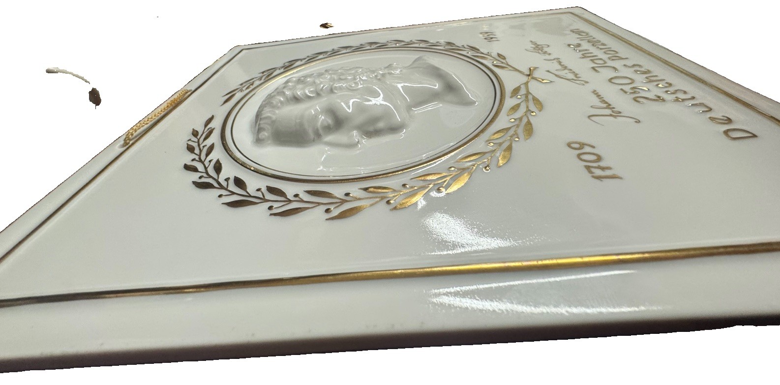 Edelstein Germany Porcelain Johann Friedrich Bottger Plaque Father Of Porcelain