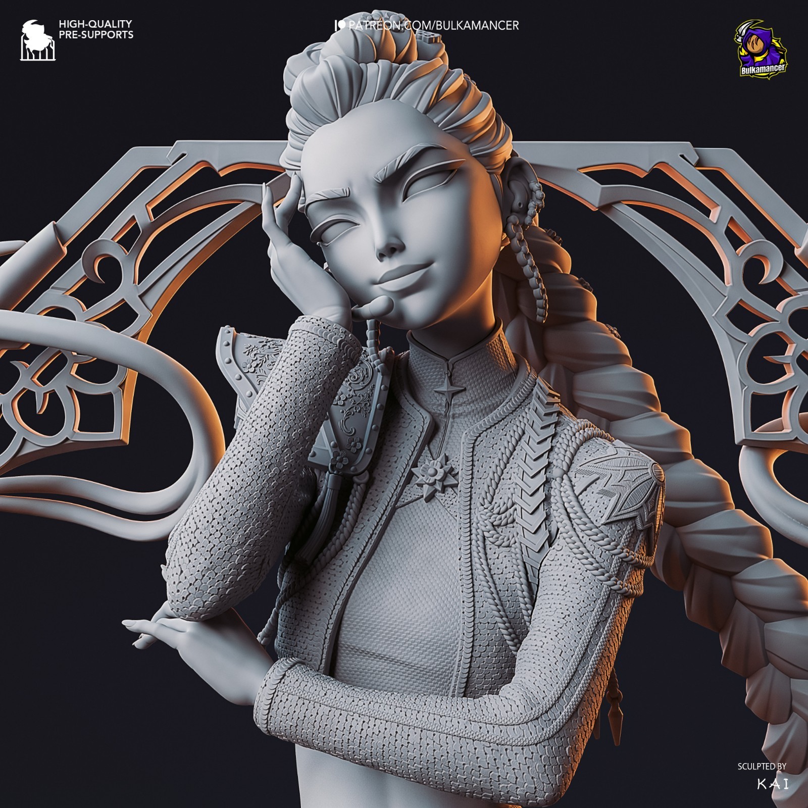 Rumi – K-Pop Demon Hunters 1/8 Scale Figure Statue 3D Print Model Kit Unpainted