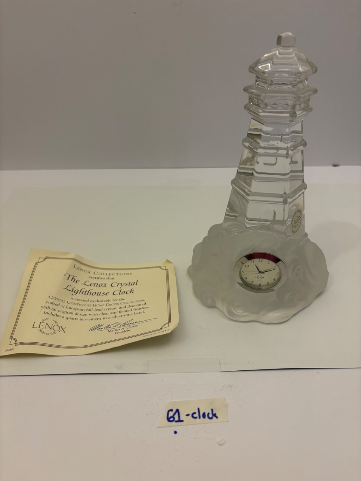 The Lenox Lighthouse Clock