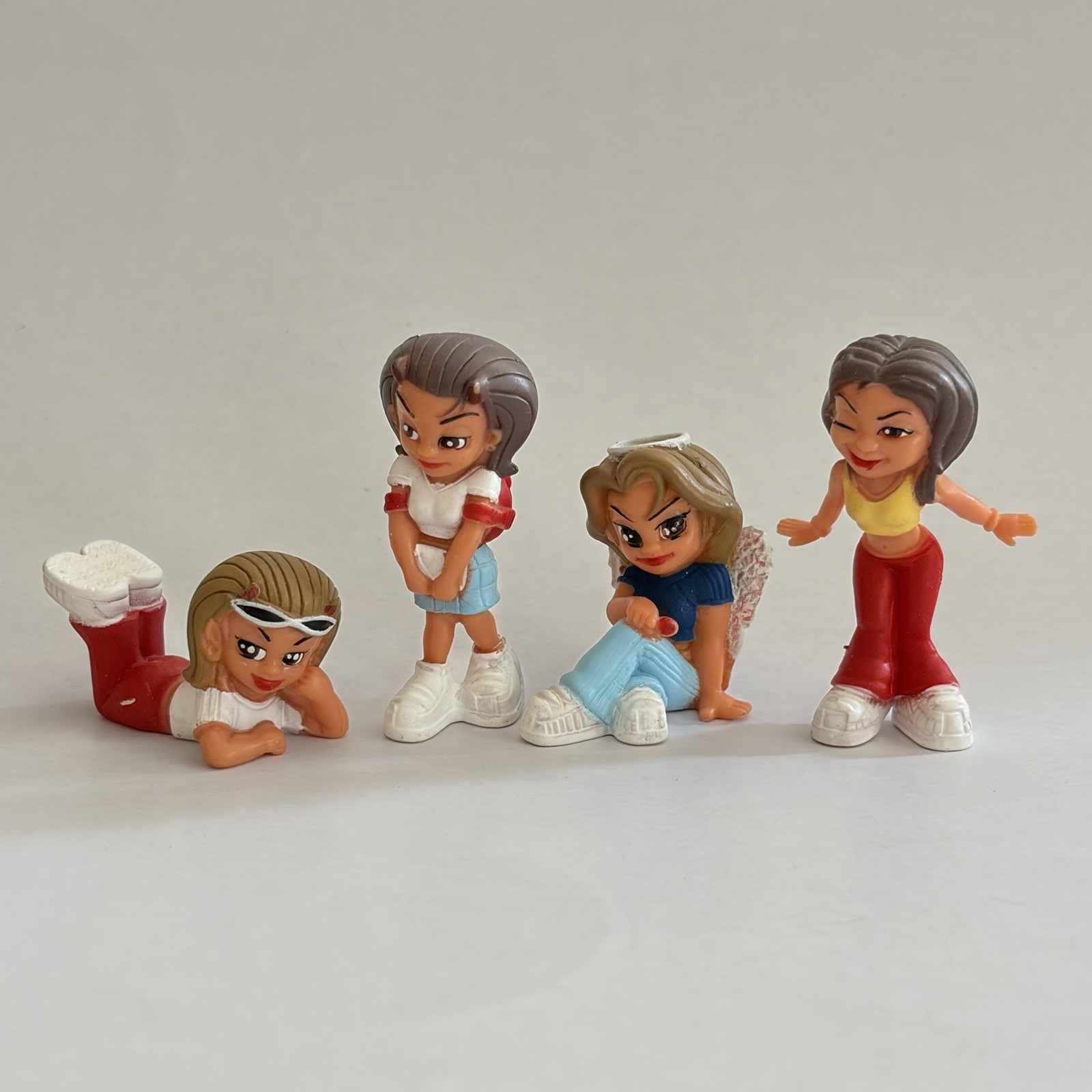 Lil Homegirls Devil and Angel Set of 4 late 90’s miniatures 1:32 Free Shipping!