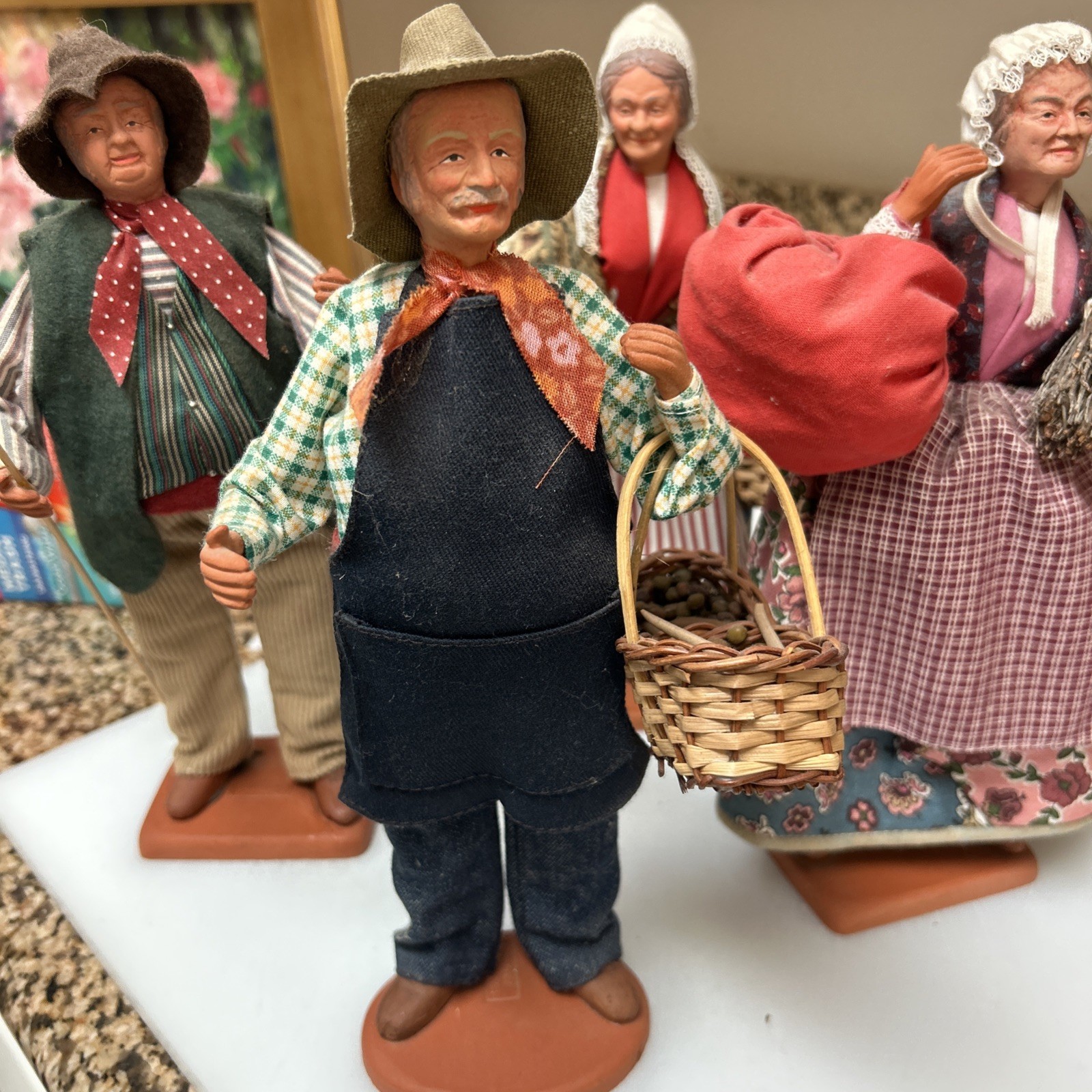 VINTAGE TERRA COTTA SANTON DE PROVENCE FRANCE 10.5” DOLL SIGNED CLAUDE CARBONEL