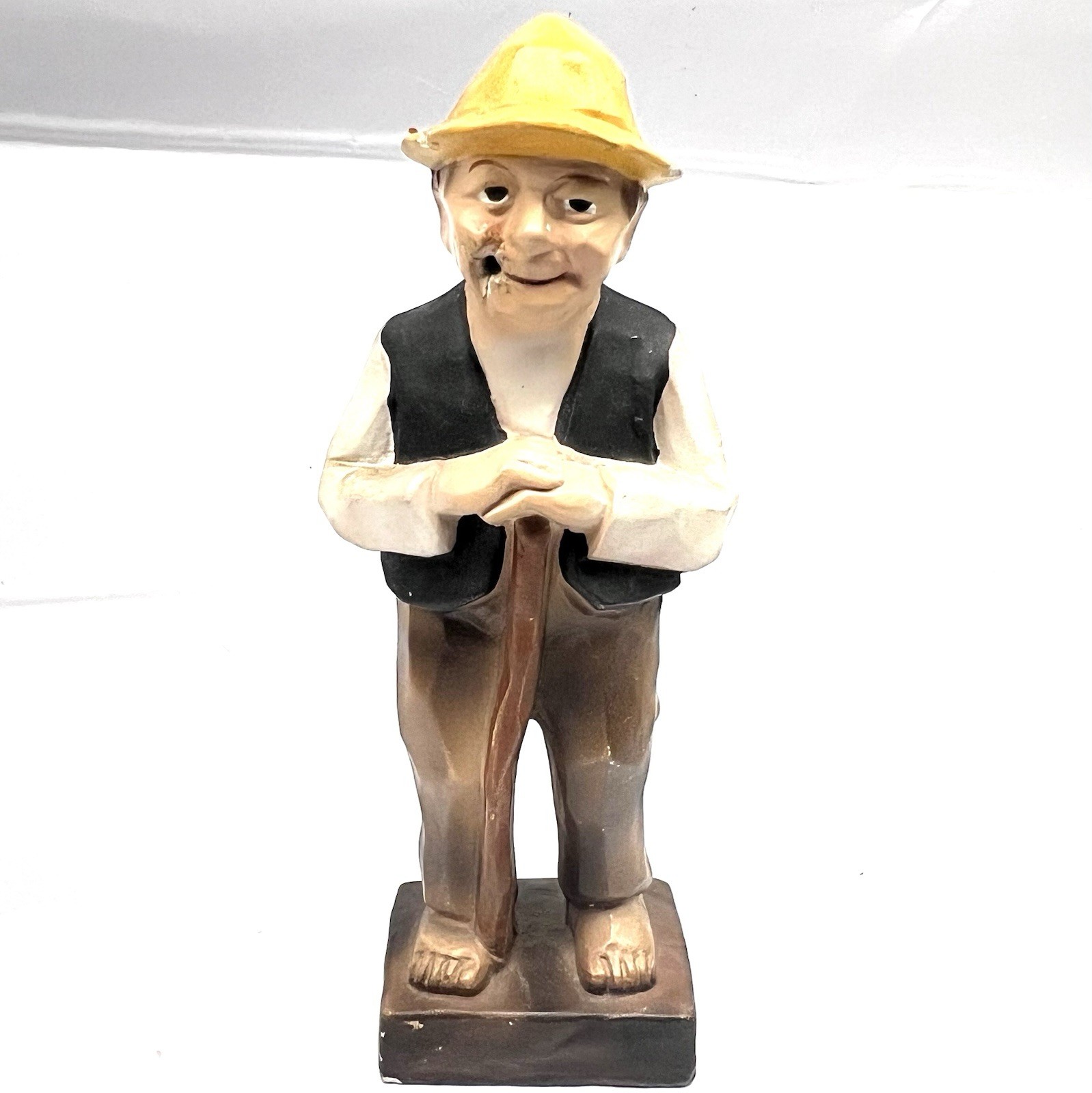 Vintage Decorama Old Pap Needs A Smoke! Chalware Figurine 6” Tall