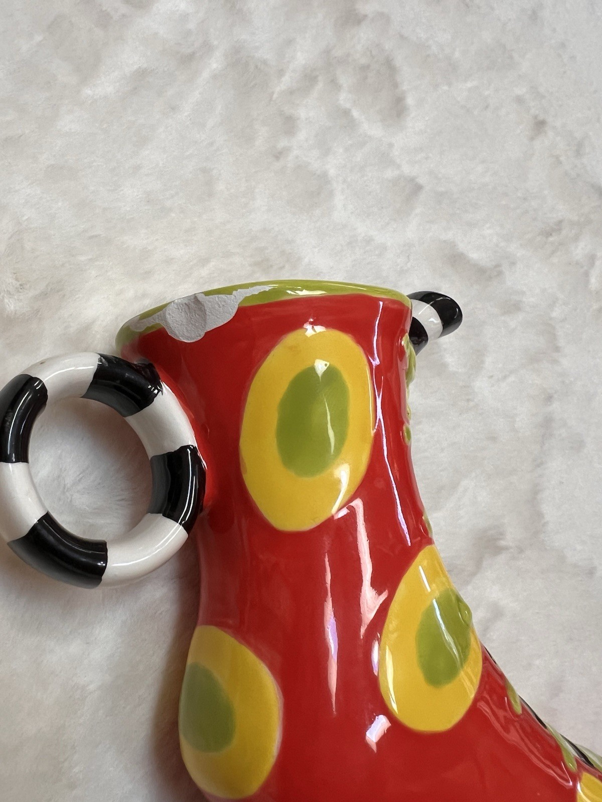 Rare Dolly Mama’s – ARTIST Joey LLE – Wild Colored HIGH HEEL SHOE *TEAPOT*