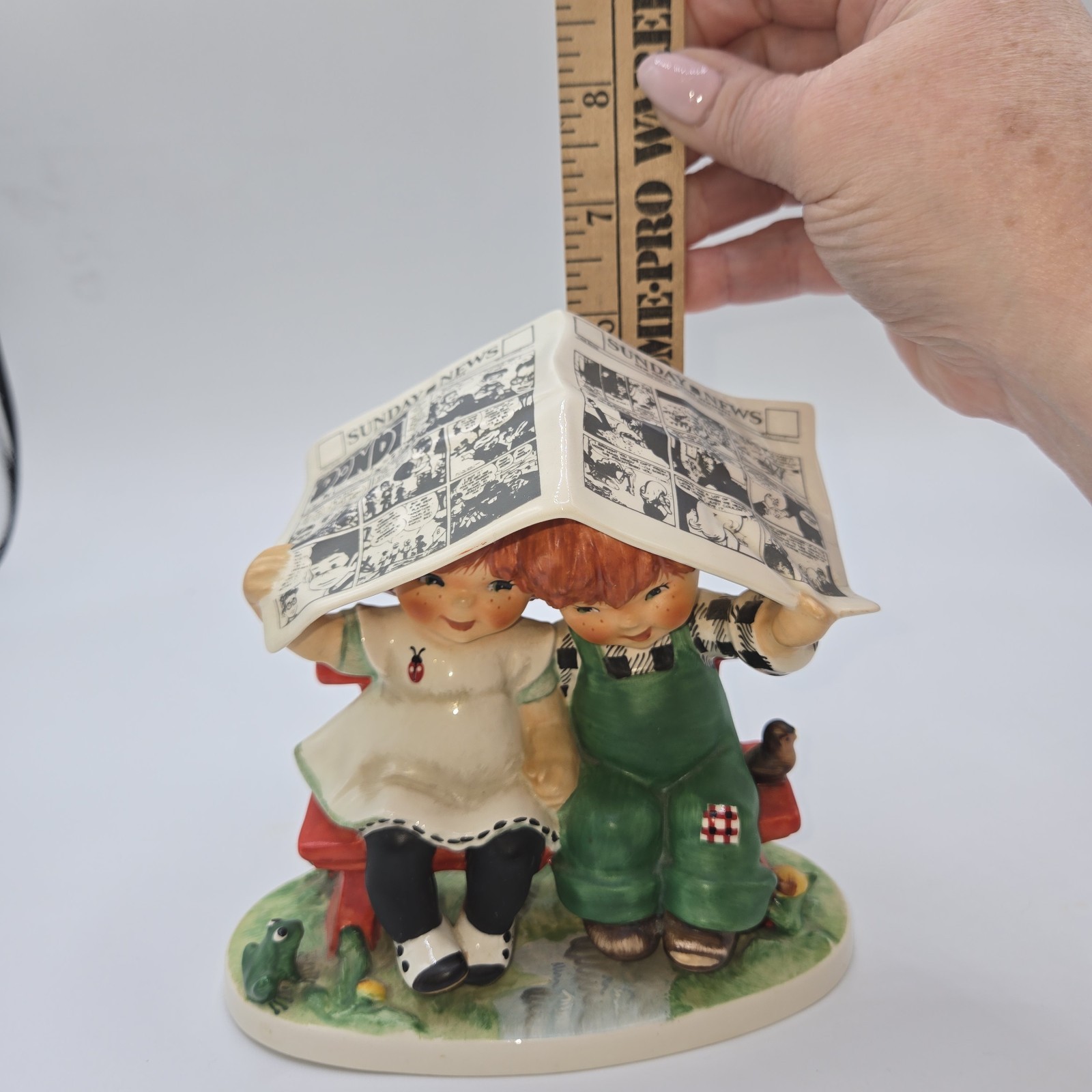 Vintage Goebel Figurine Let it Rain 1967 BYJ 51 Redhead Kids Charlot Byj