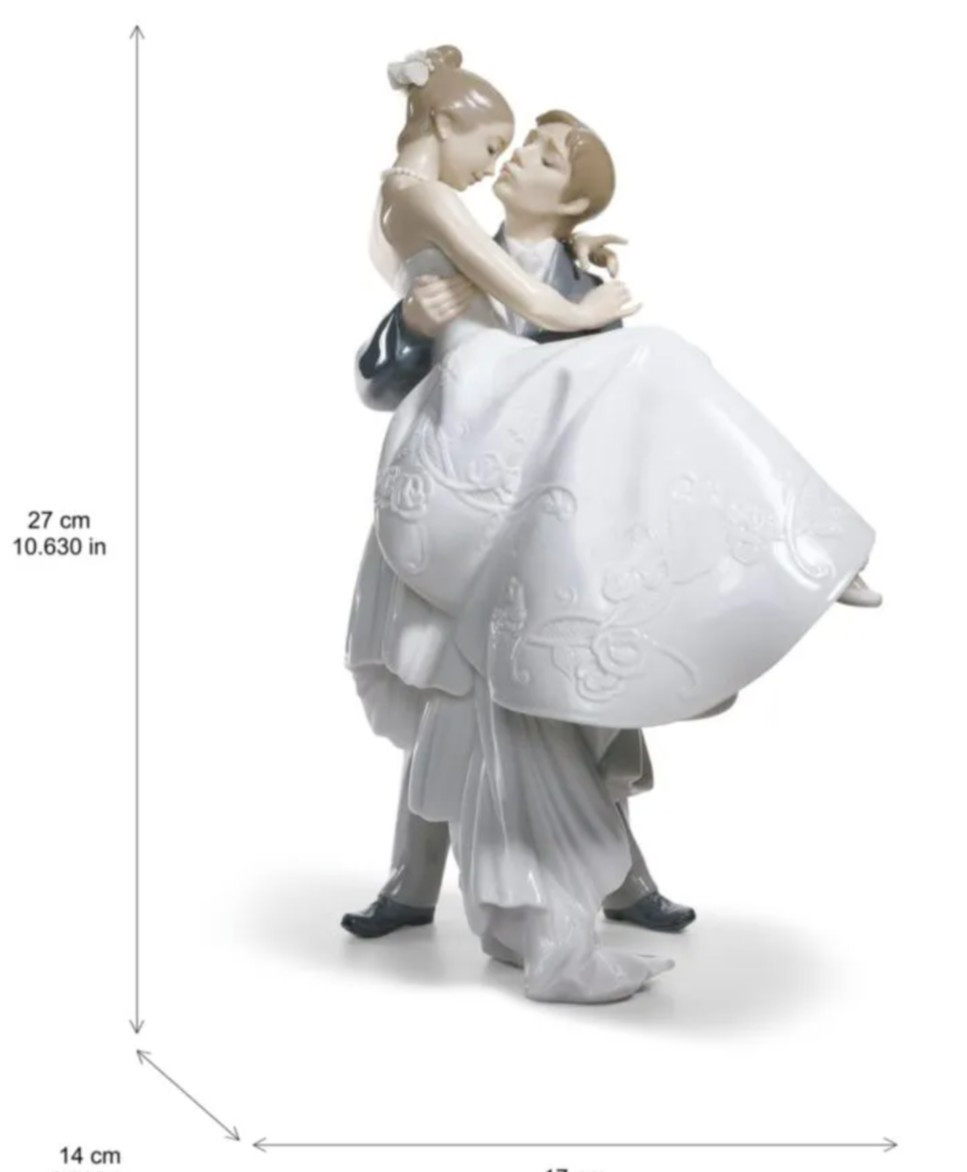 NEW – ORIGINAL BOX: Lladró Porcelain Bride & Groom Figurine “Happiest Day”