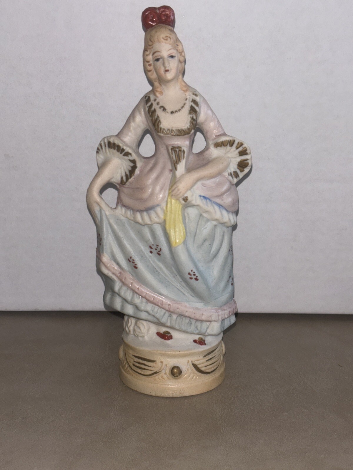 Ucagco China Made in Occupied Japan 8-inch Ceramic Colonial Woman Figure