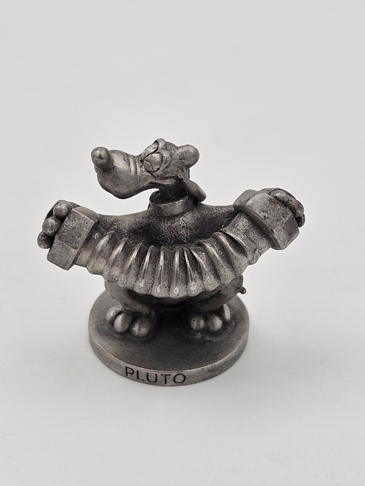 Walt Disney Productions Fine Pewter Pluto Accordion Mini Figurine