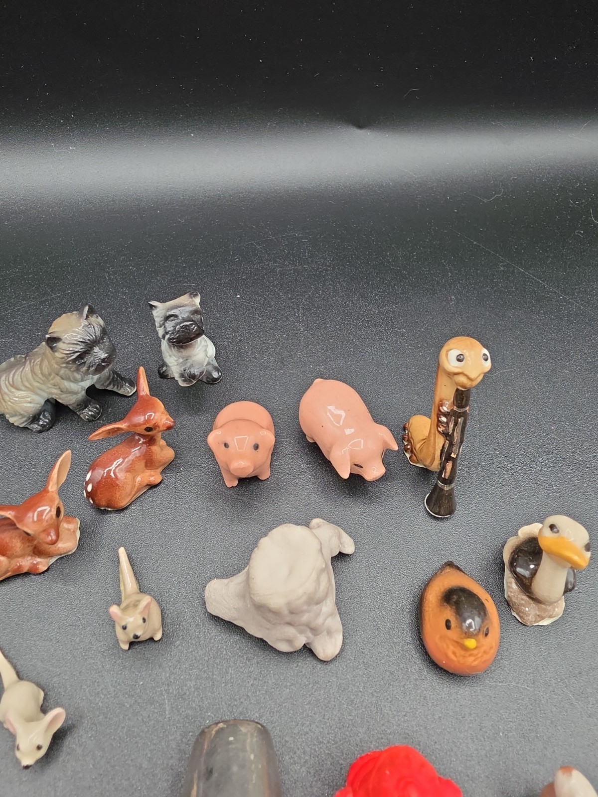 Vintage Hagen Renaker Figurines Lot Of 17 Fawn Mouse Dog Milk Hydrant Bird EUC