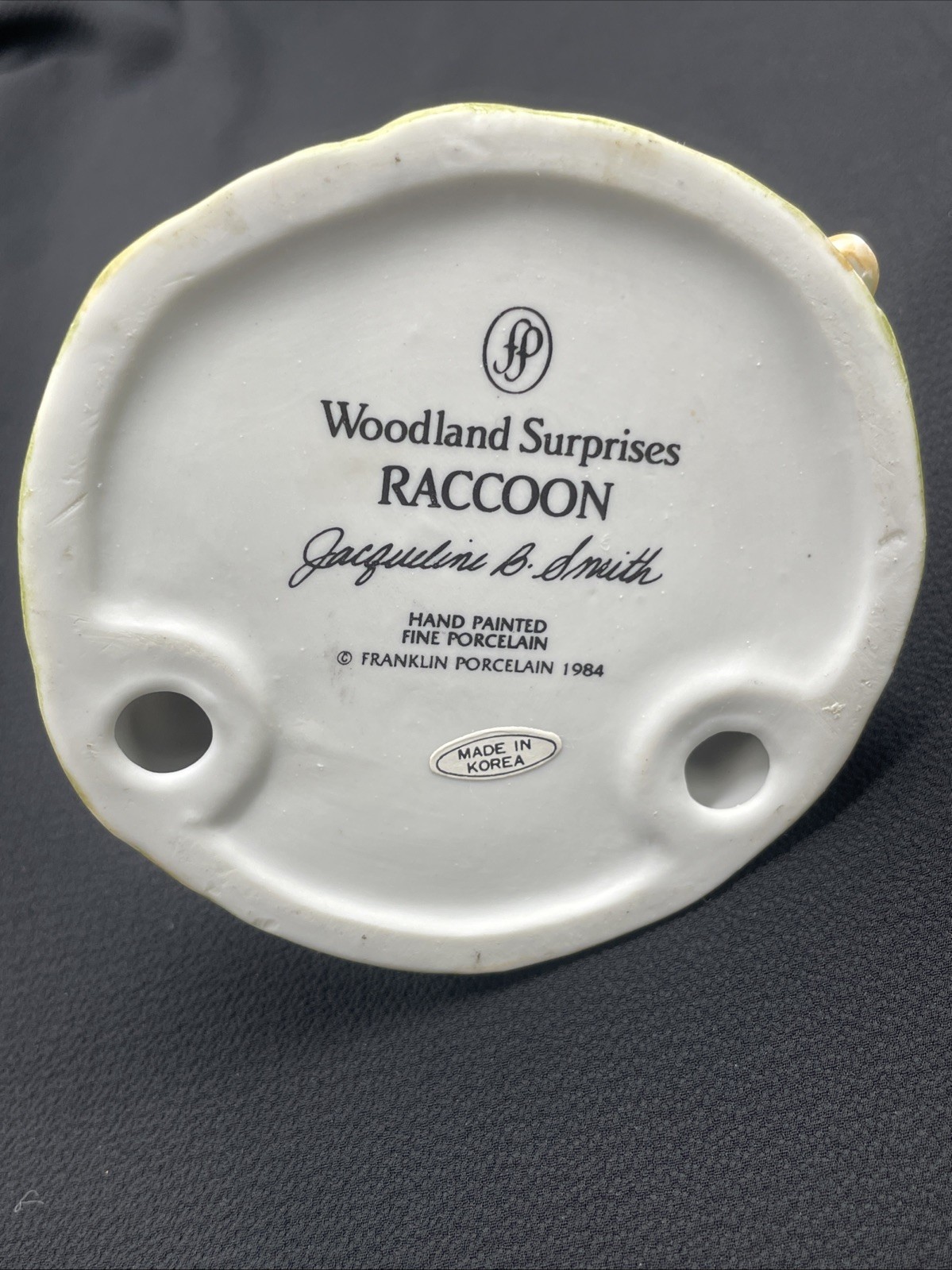 Woodland Surprises RACCOON Franklin Mint Jacqueline B. Smith 1984