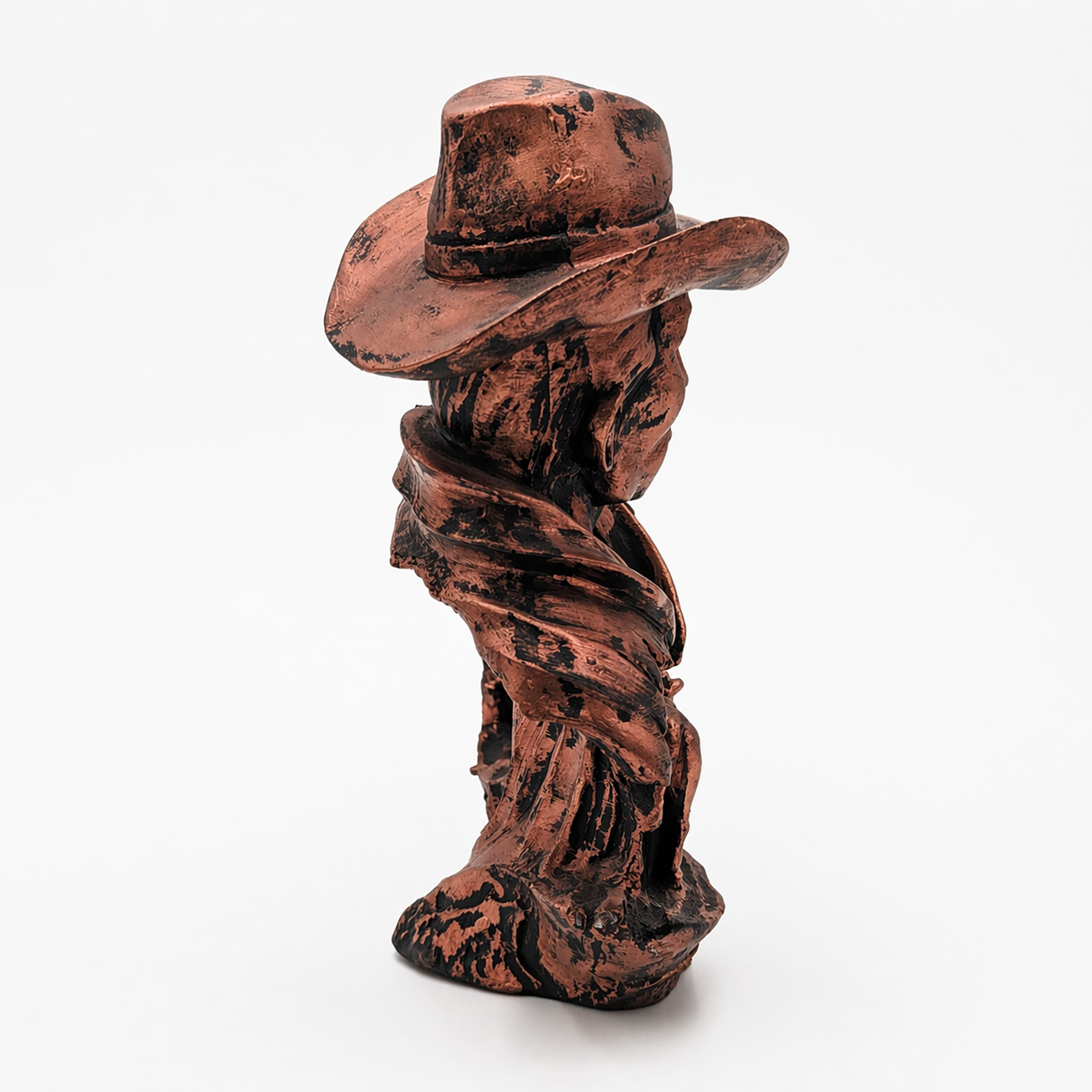 Western Cowboy Statue Horse Rider Cattle Ranch Resin Figurine Rustic Decor