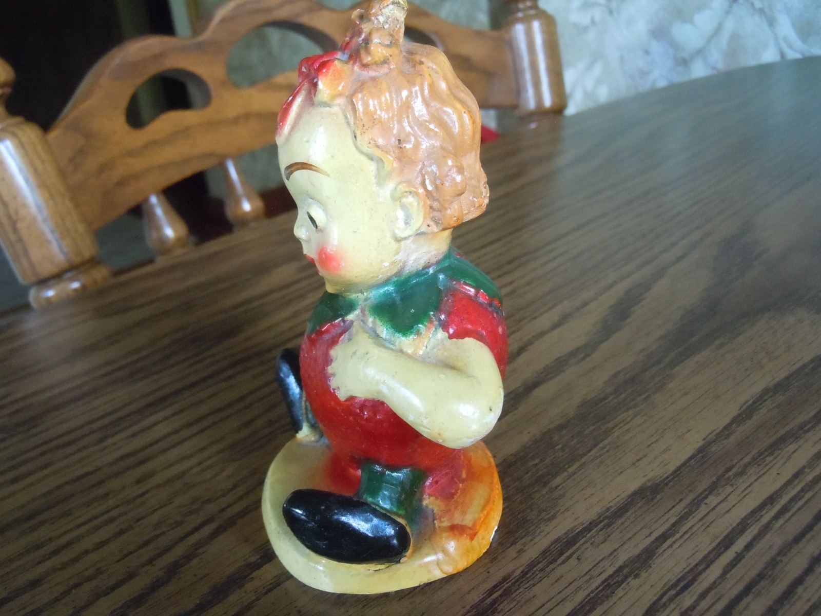Vintage 1942 PEEDEE Carlton Ware Fruit Kids STELLA STRAWBERRY Chalkware 4 1/2″ T