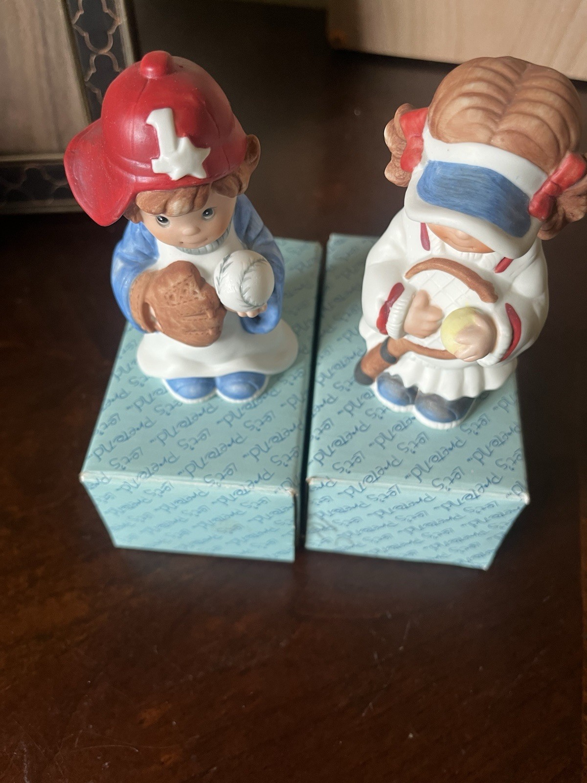 Wallace Berries Let’s Pretend Ceramic Figurines Little Lawyer & Artist Vintage