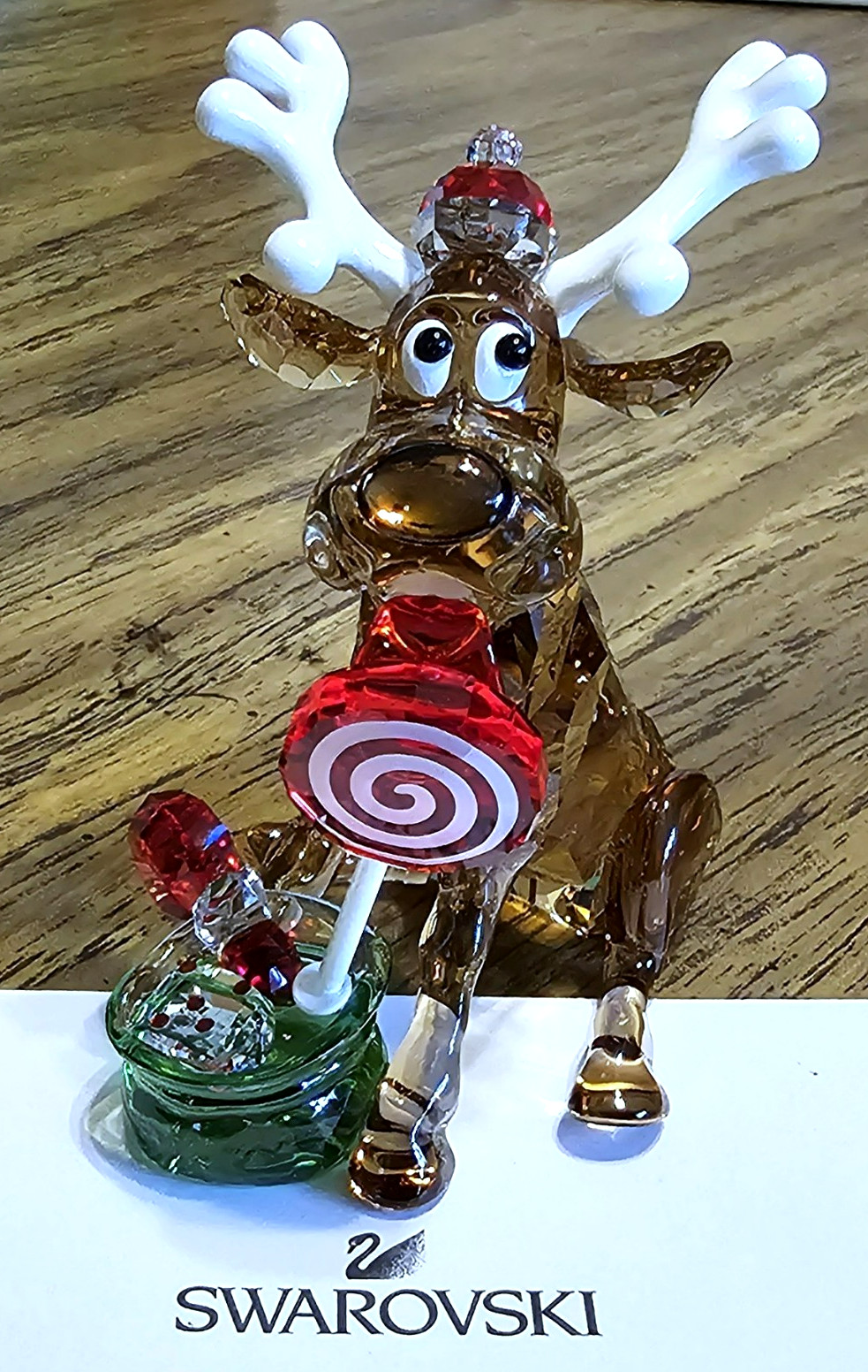 🦌 Swarovski Crystal 2023 “Holiday Cheers”, Large, Dulcis Reindeer Figurine NIB