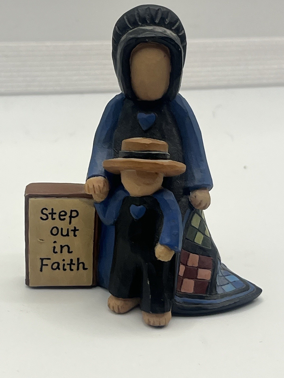 Esther O Hare Amish Country Folk Art Step Out In Faith Mom Son Quilt