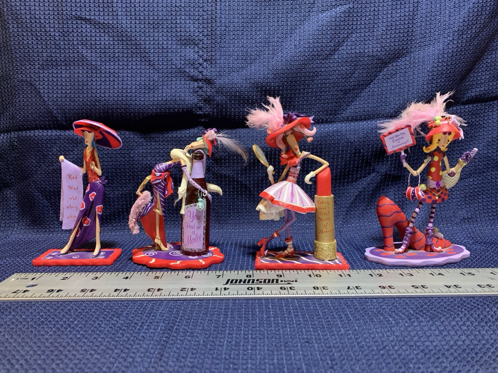 Four Hamilton Collection Dolly Mamas Dazzling Divas Figurines Numbered Original