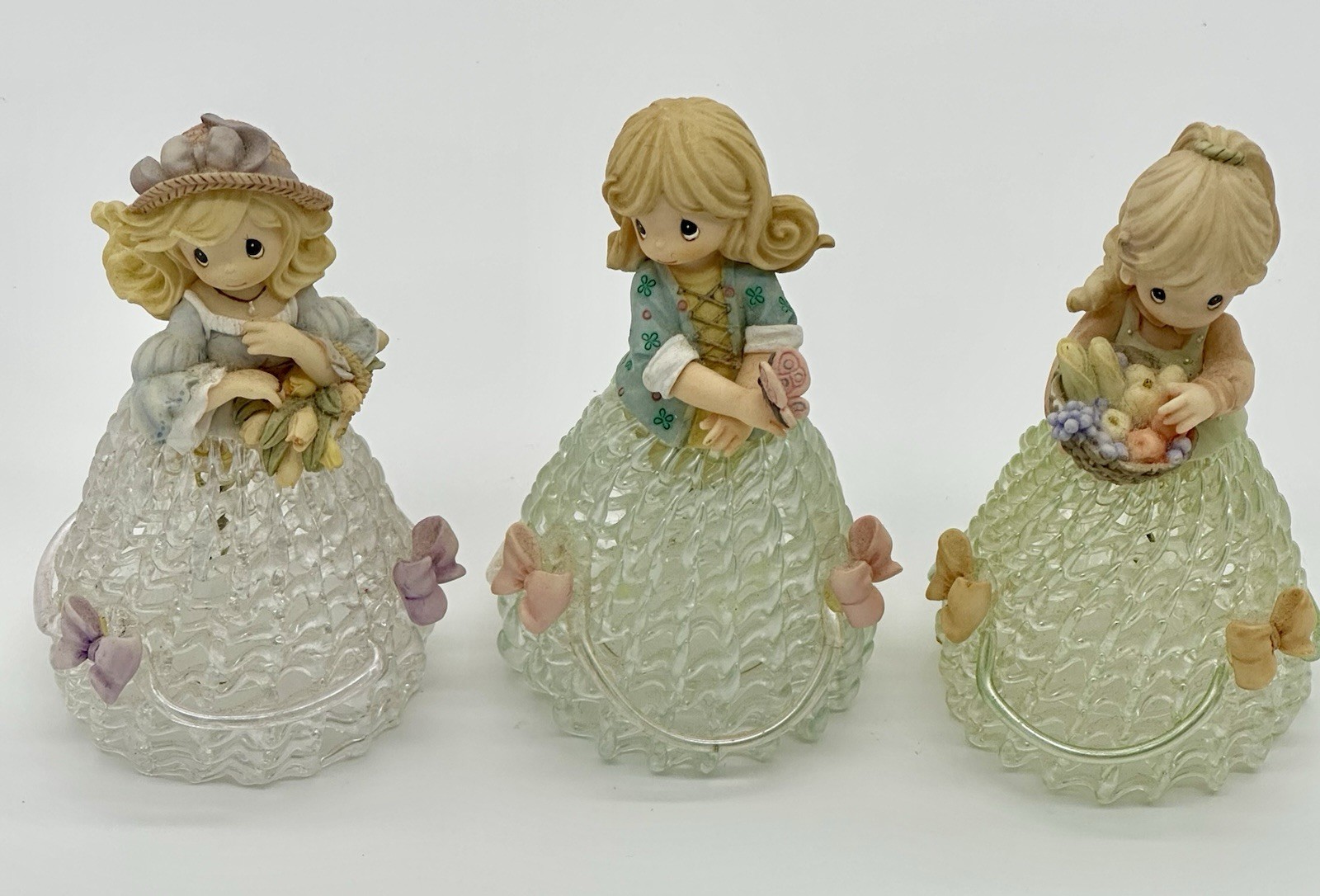 Precious Moments Four Seasons Belle Summer Spring and Autumn Figurines Lot of 3