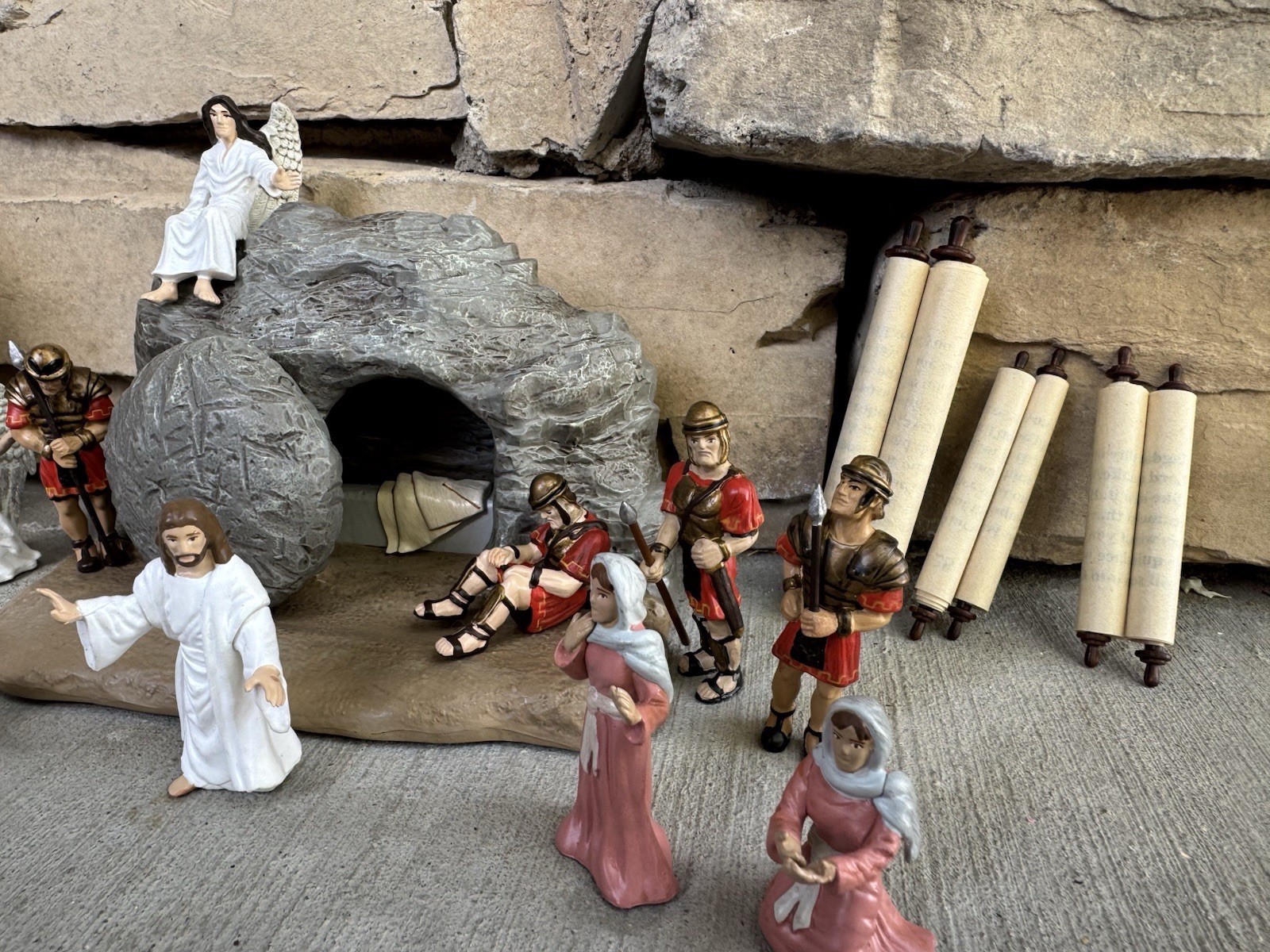 16 Pc Resurrection Scene Set Empty Tomb Christian Jesus Easter Story Nativity