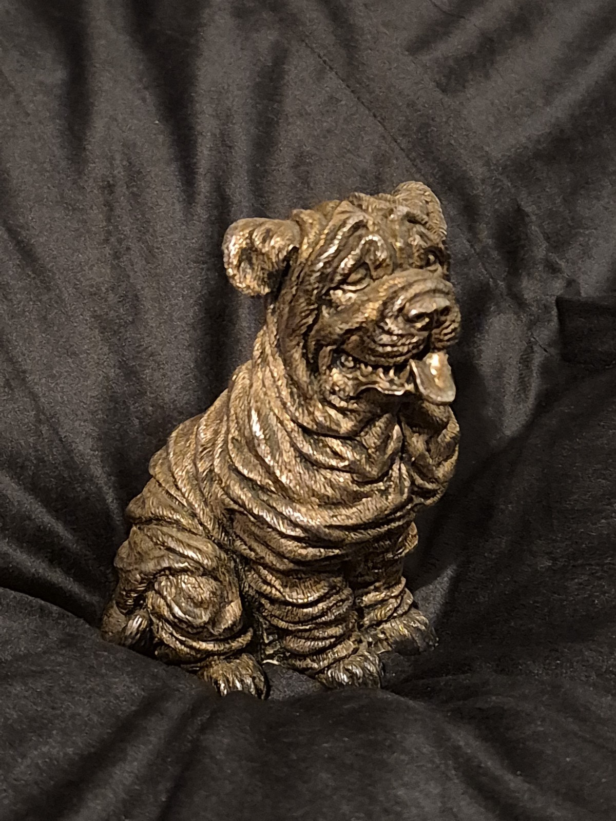 RARE Raimond Shar Pei Dog Statue Figurine – 20G Electroform Sterling Italian 925
