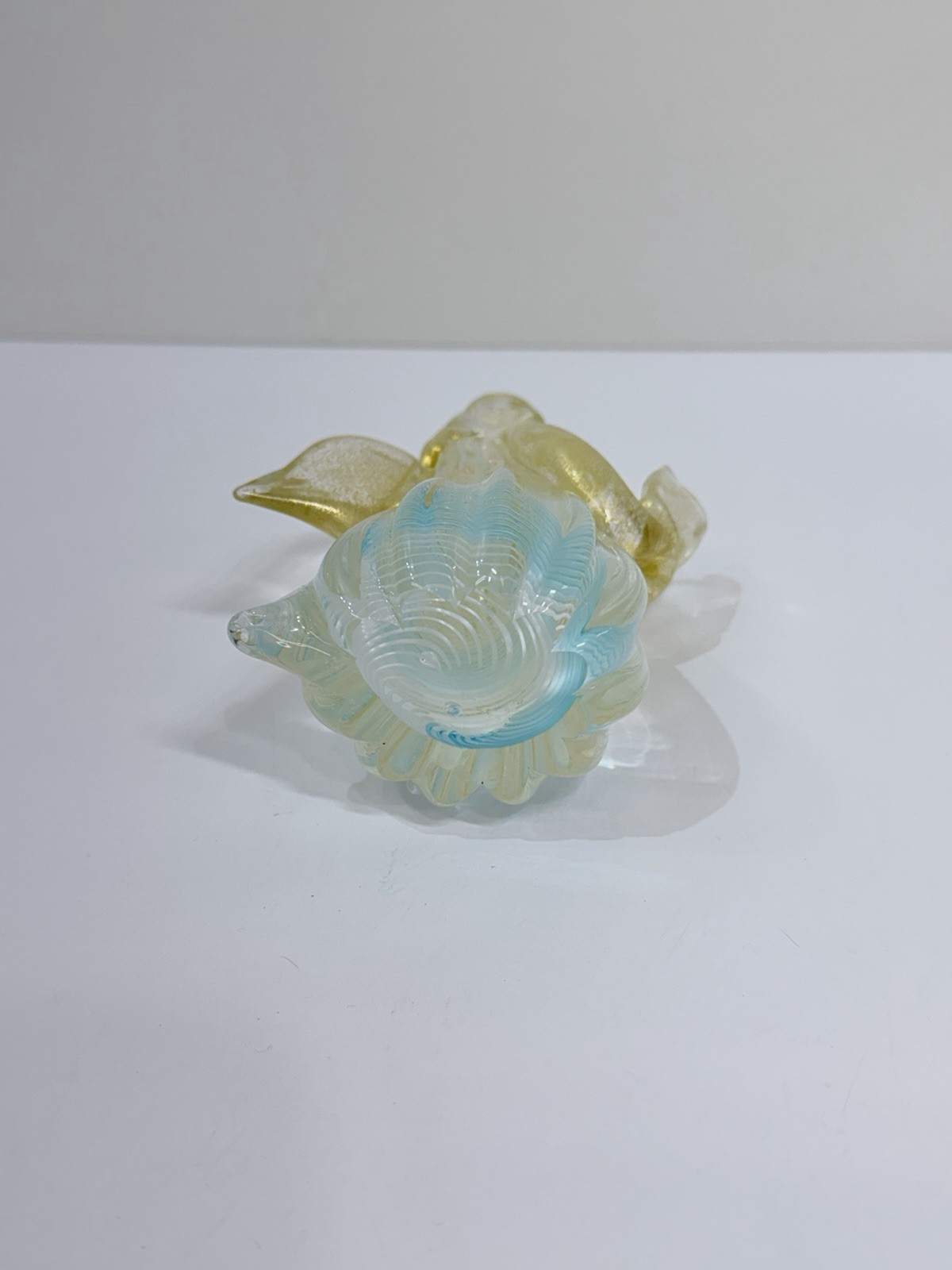 MURANO GLASS VENETIAN GLASS GOLD AVENTURINE STRIPES SINGING ANGEL WITH BOOK 6 “