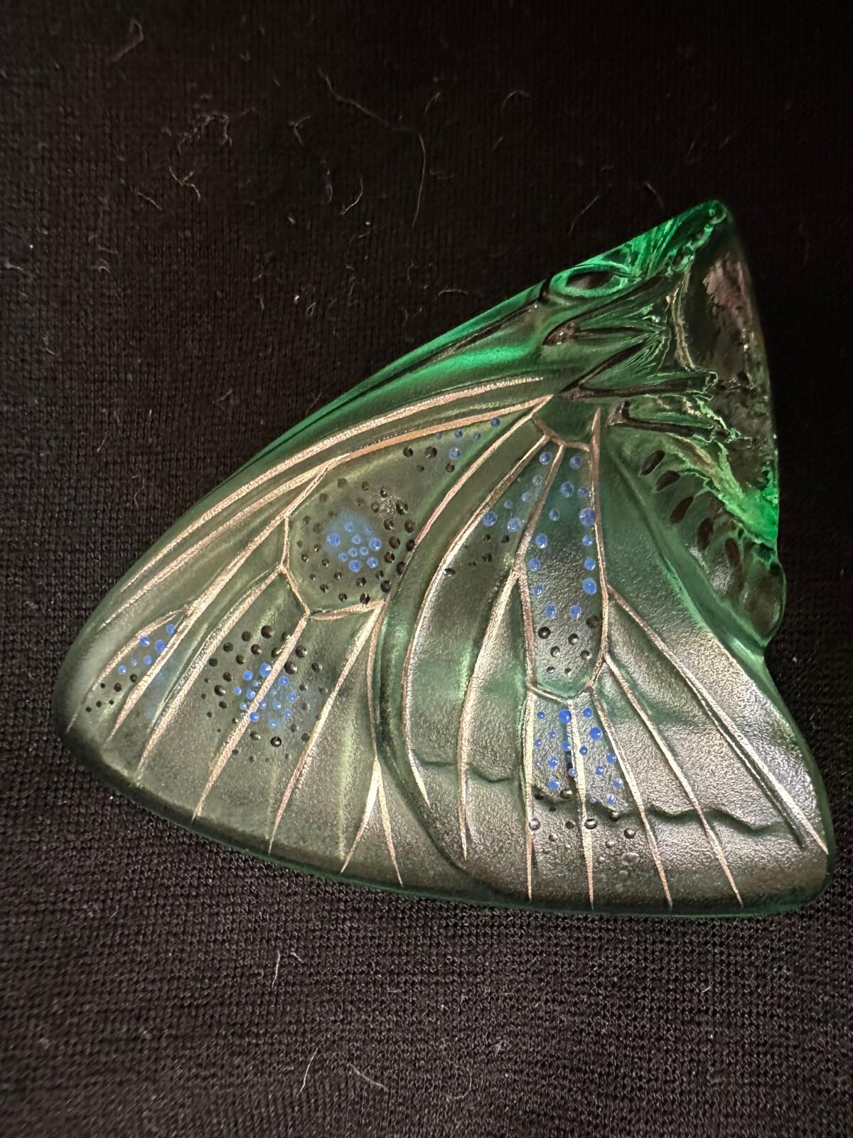 Lalique crystal butterfly figurines vary colors