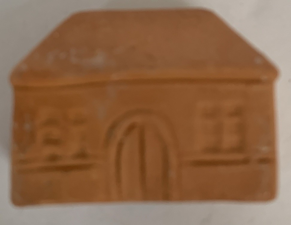 5 Mini 3D Clay Terra Cotta Houses Village Rustic Primitive Craft Holiday Decor