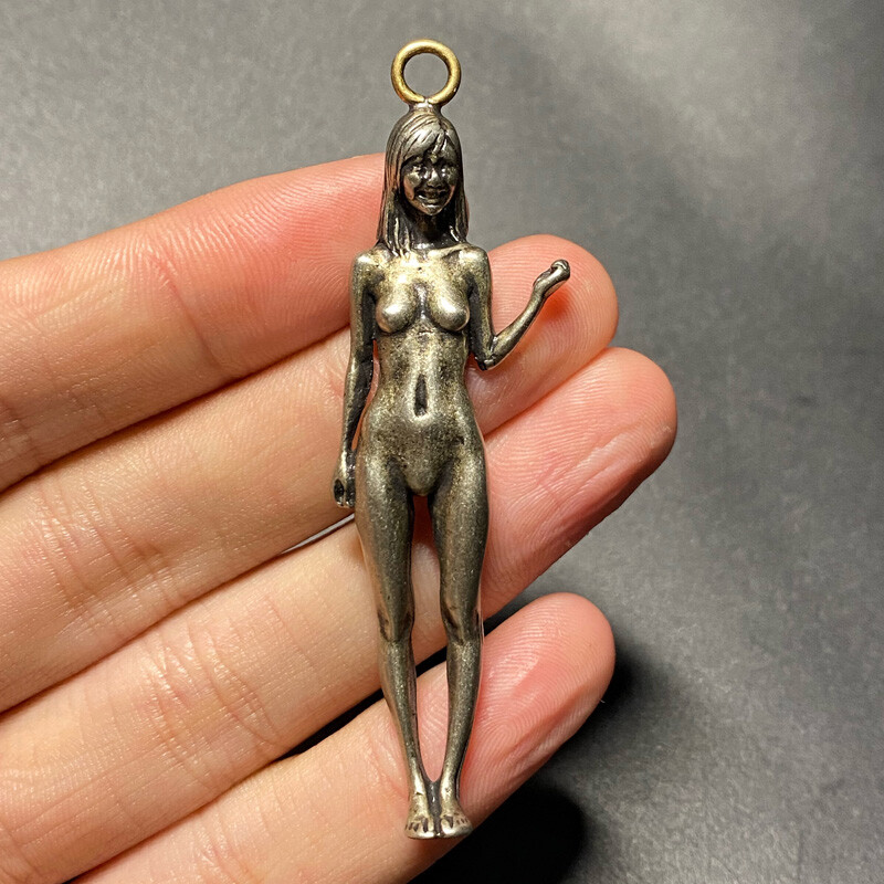 White bronze beauty bronze decorations antique handle bare hands model plaything