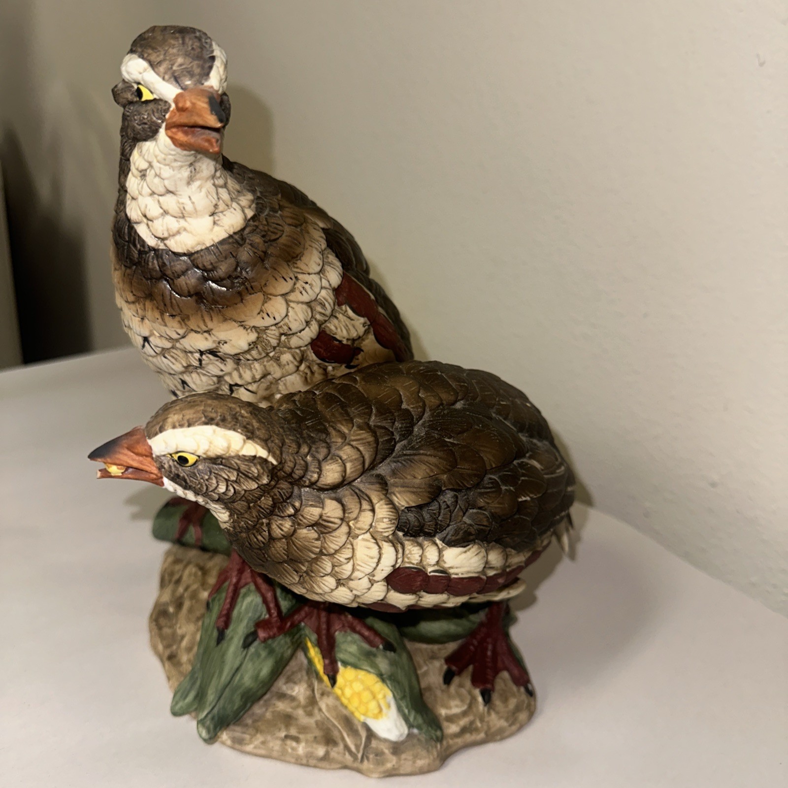 Vintage Ardco Fine Quality Dallas Double Pheasant W Corn Made In Taiwan Stunning