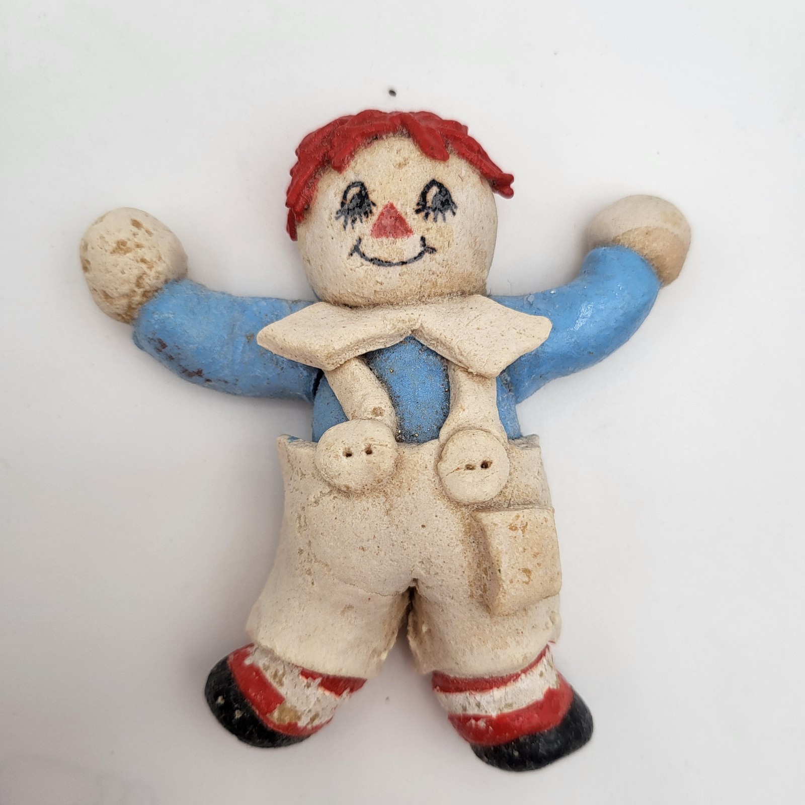 Vintage Handmade 1970’s Raggedy Andy Hand Painted figurine 3.9″