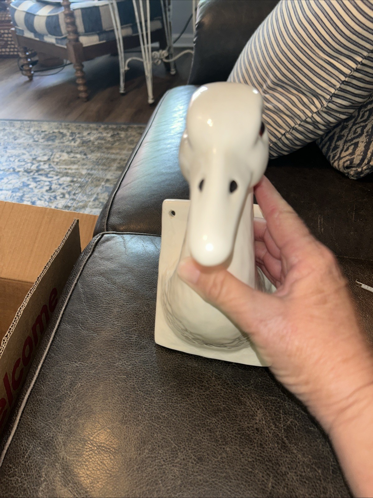 VTG 10” WHITE GOOSE WALL BUST/ FARMHOUSE DECOR /HAILSTONE SUTTON/1982