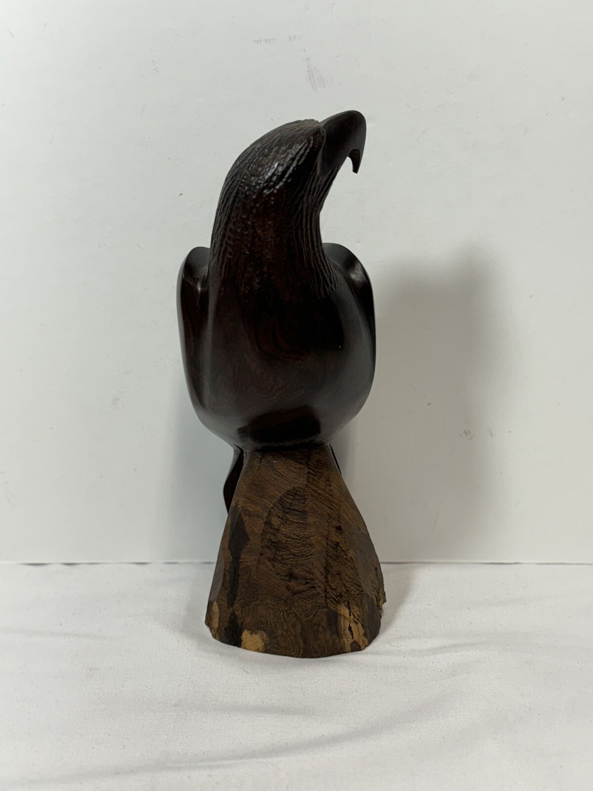 Vintage Hand Carved Wood Maltese Falcon Statue