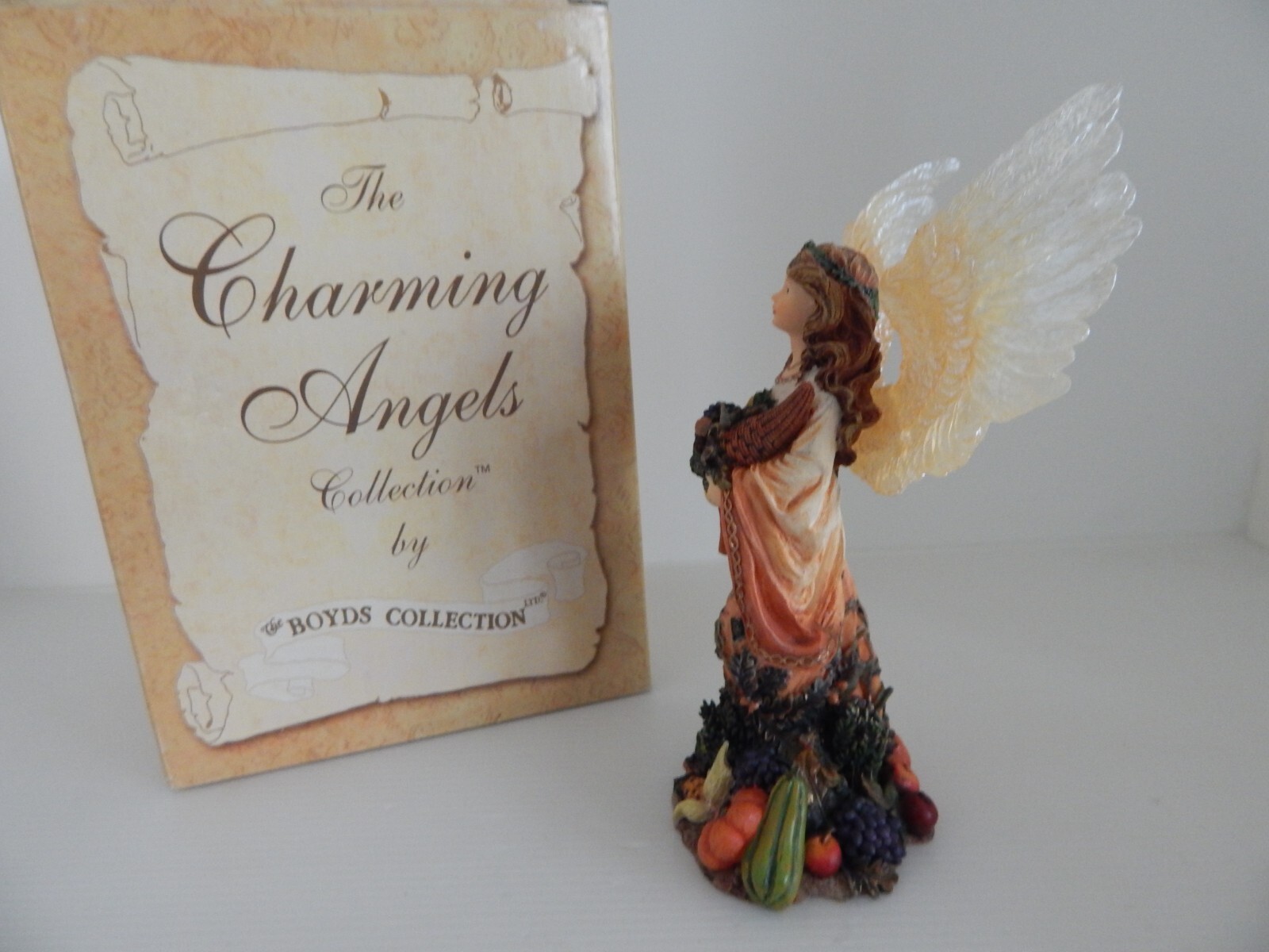 2002 Charming Angels by Boyds Collection Aurelia Guardian of Harvest 28224 w/box