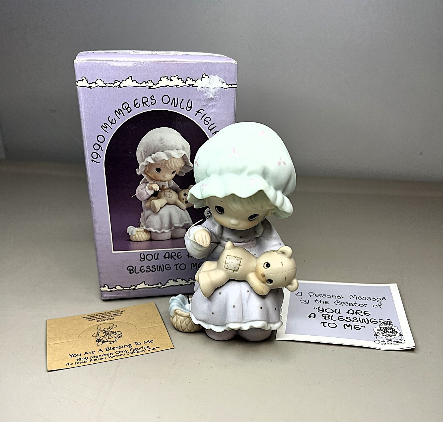 Precious Moments You Are A Blessing To Me Figurine Vintage 1990 PM902