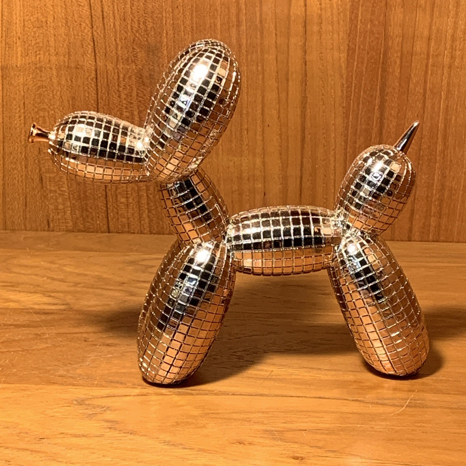 Disco Rose Gold Balloon Dog